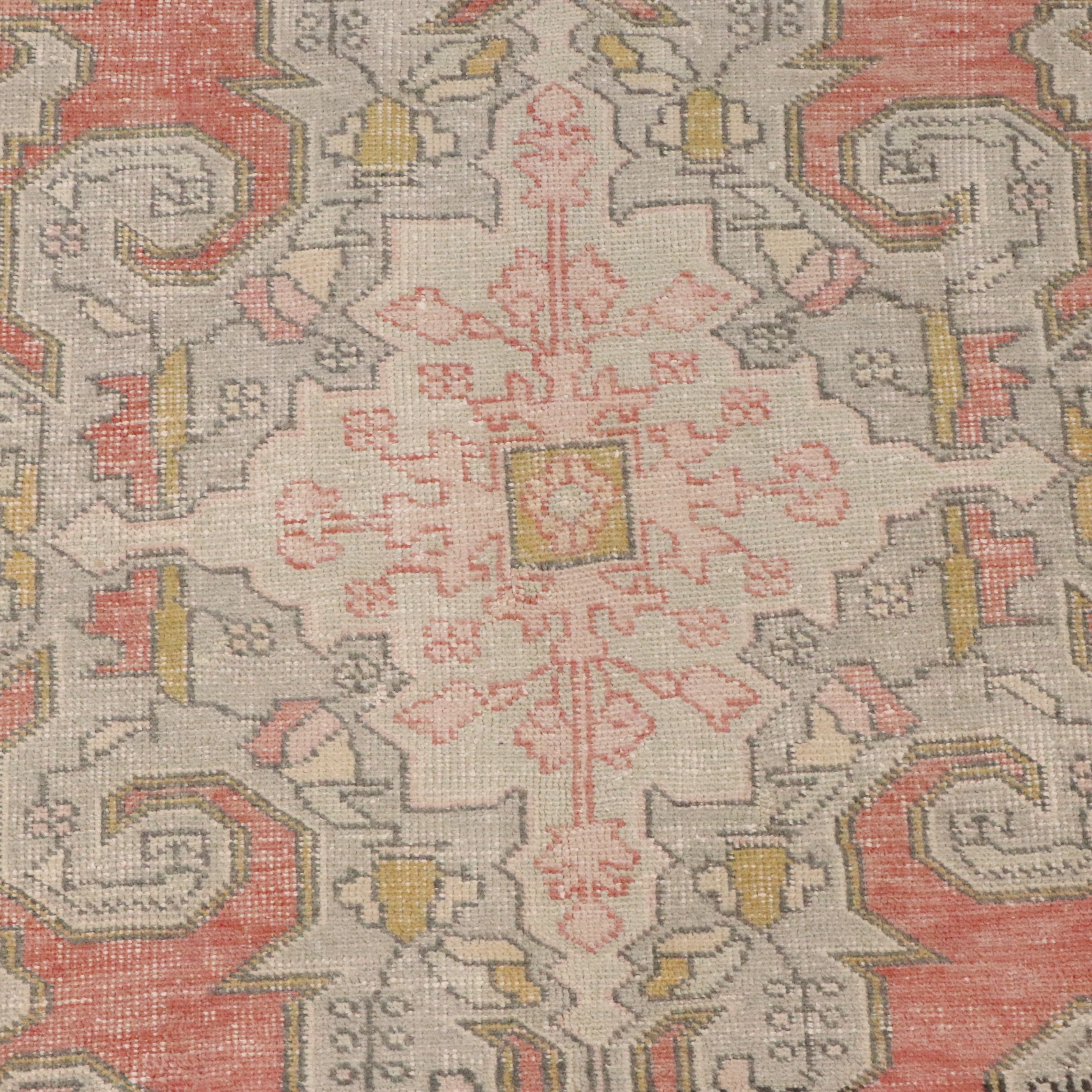 3'9 x 6'10 Hand-Knotted Turkish Oushak Area Rug