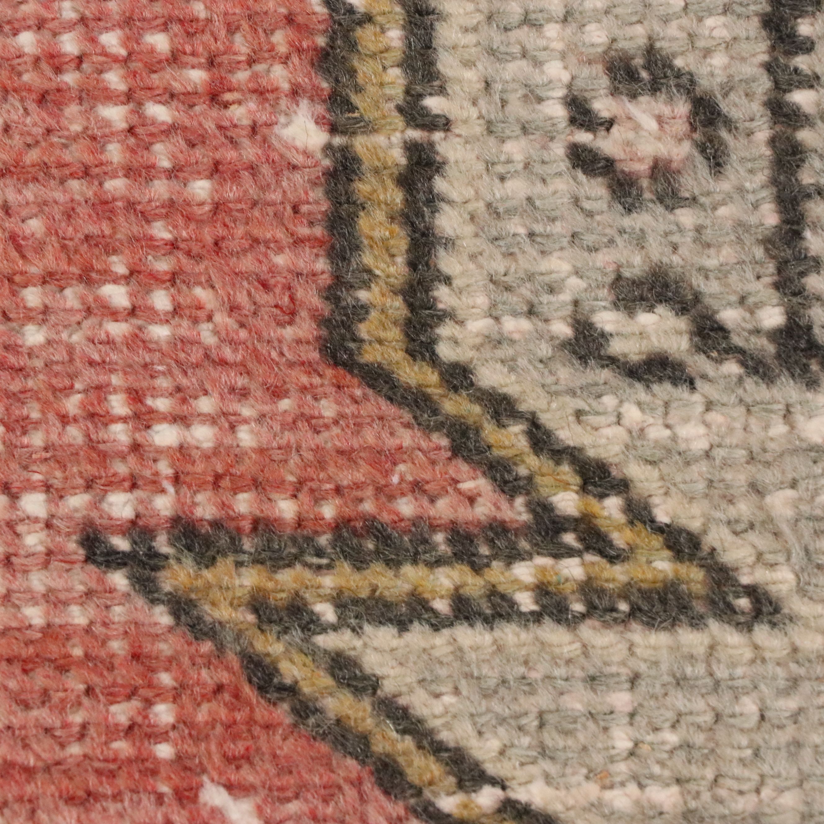 3'9 x 6'10 Hand-Knotted Turkish Oushak Area Rug