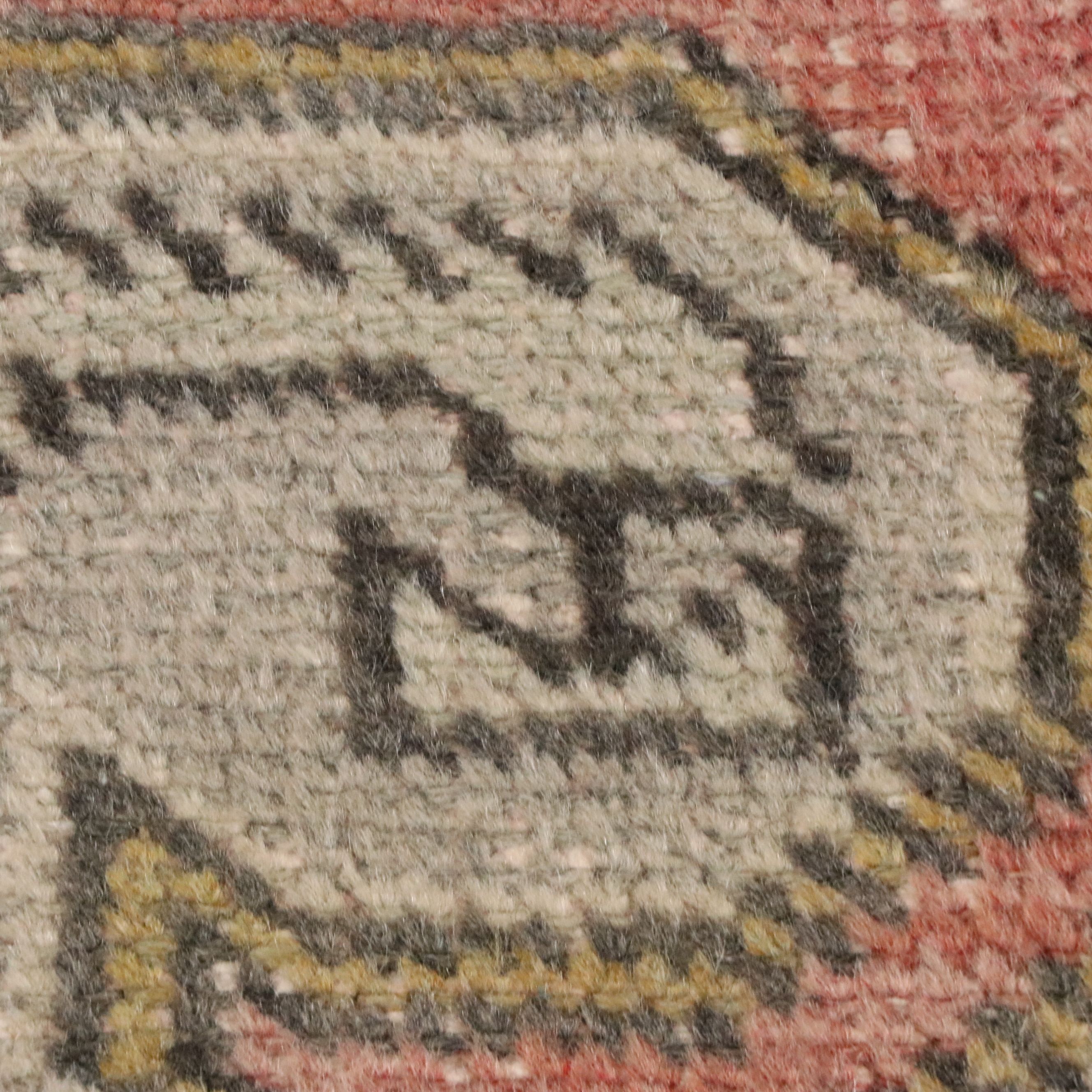 3'9 x 6'10 Hand-Knotted Turkish Oushak Area Rug