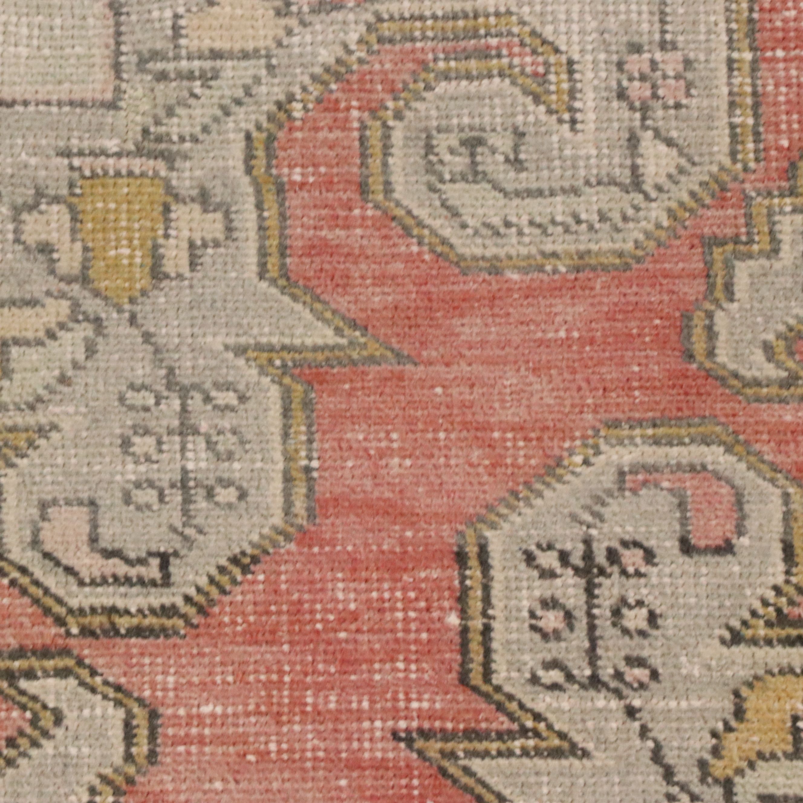 3'9 x 6'10 Hand-Knotted Turkish Oushak Area Rug