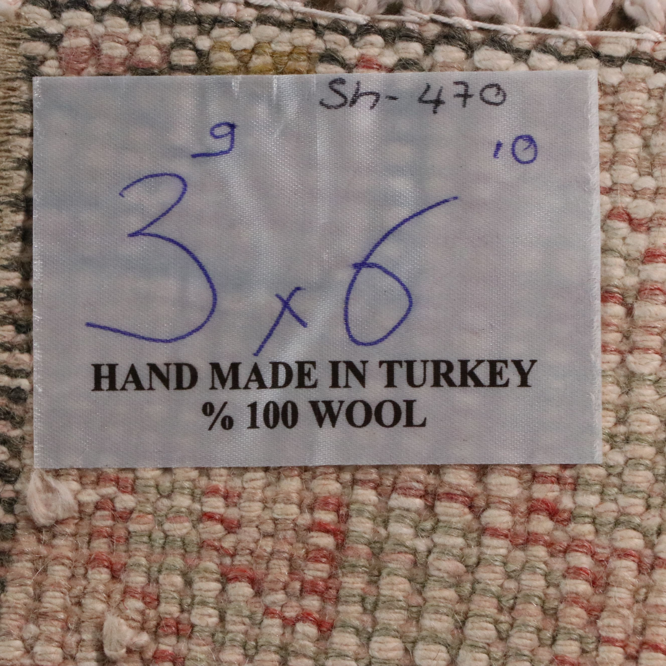 3'9 x 6'10 Hand-Knotted Turkish Oushak Area Rug