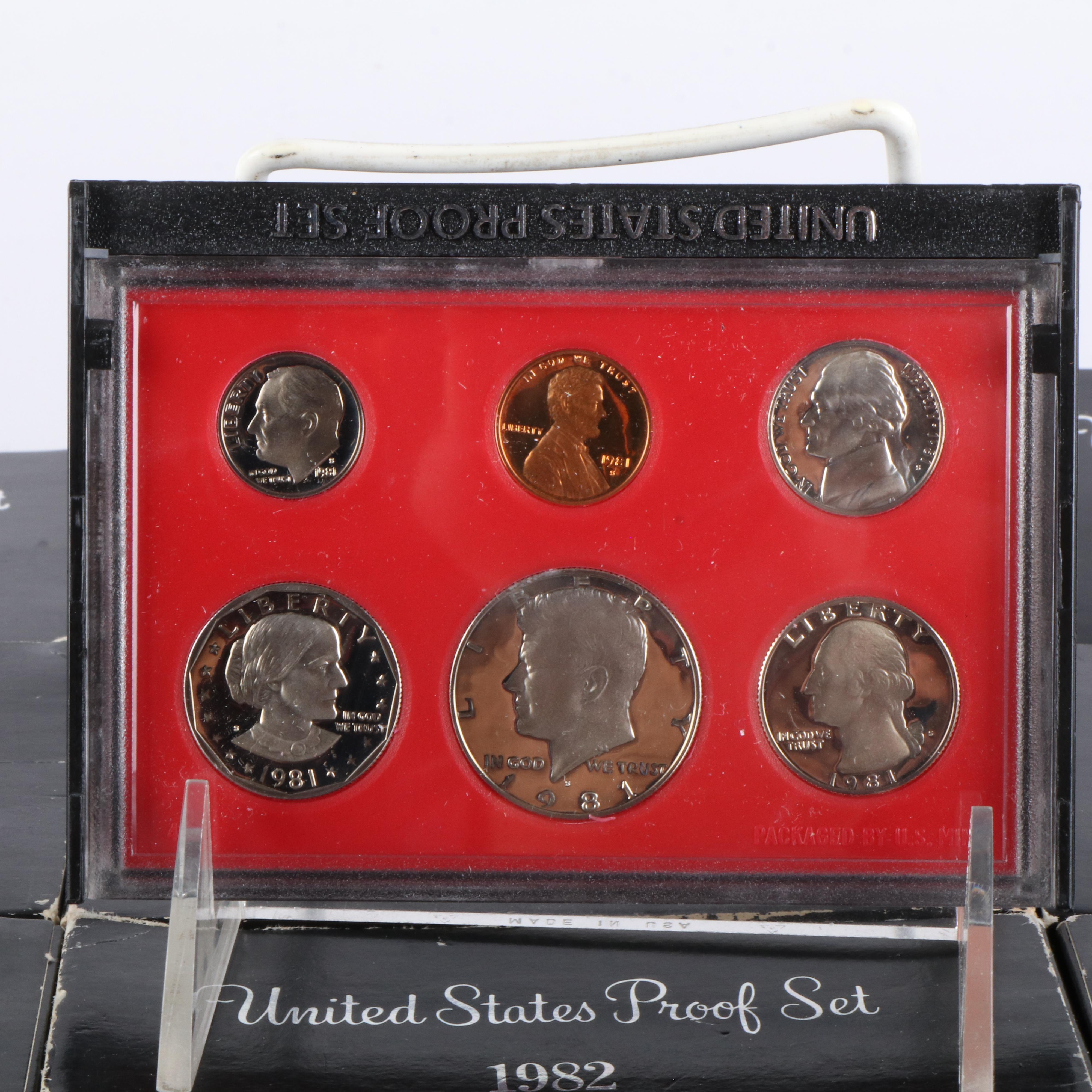 Nineteen U.S.Modern Proof Sets