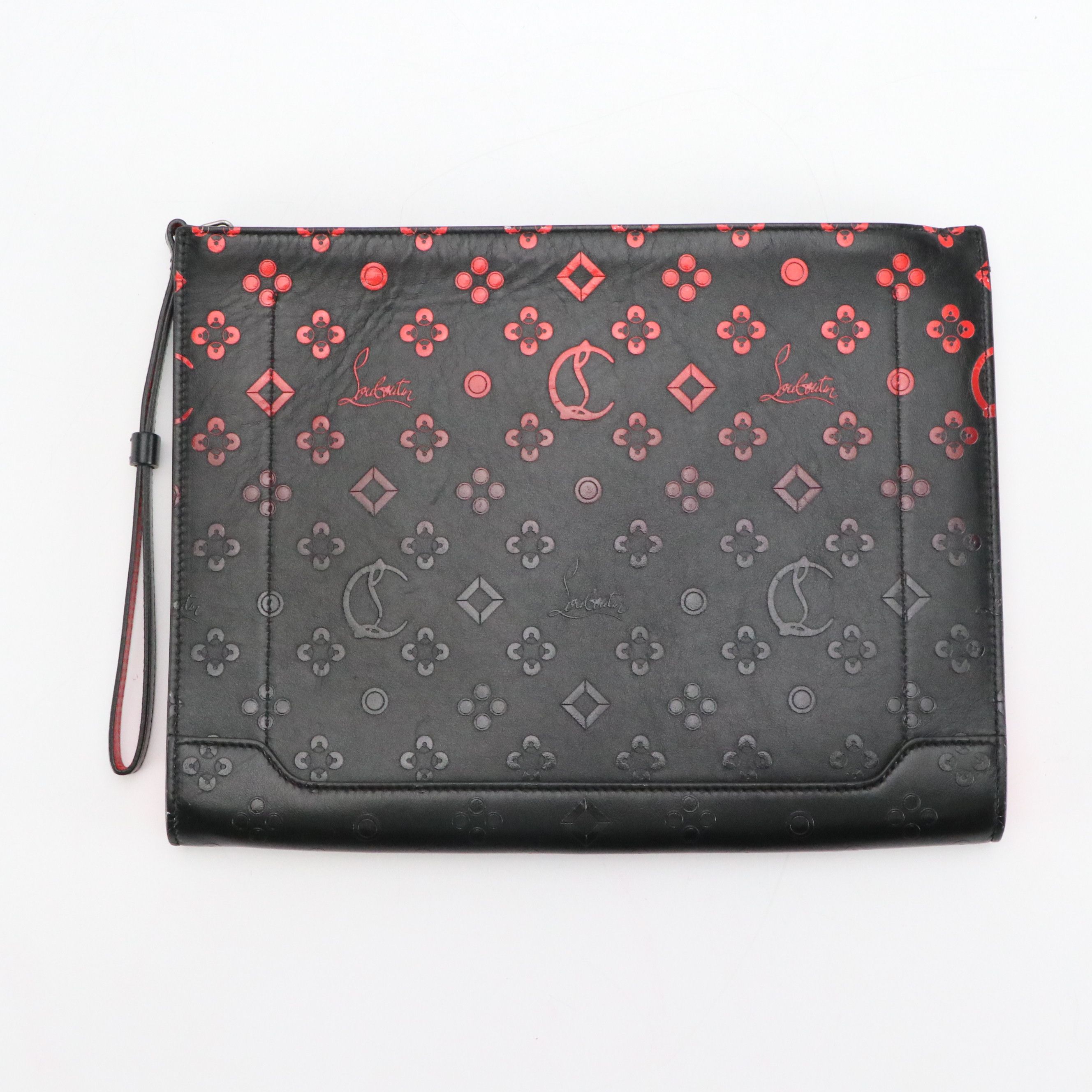 Christian Louboutin Zip Pouch in Loubinthesky Printed Degrade Calfskin Leather