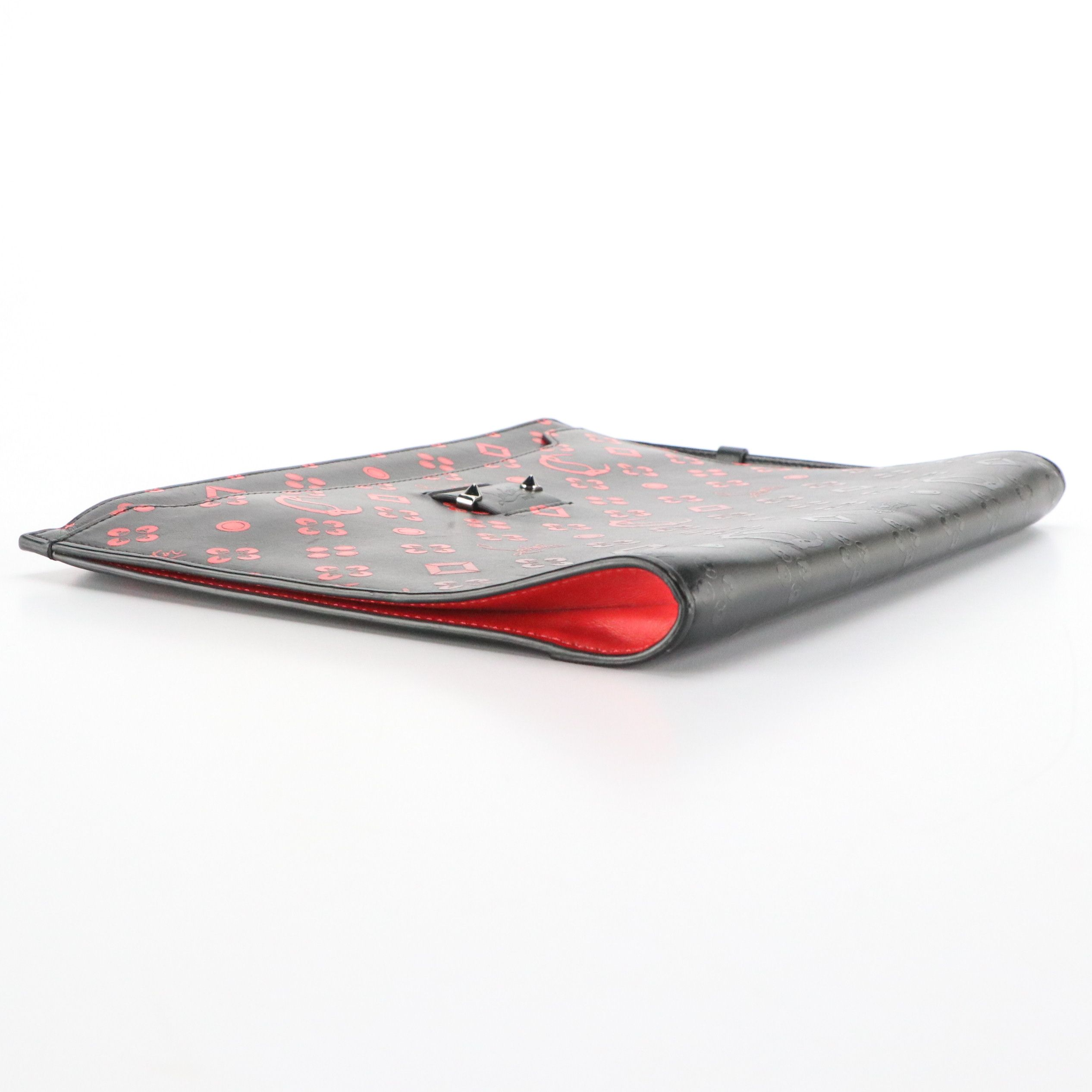 Christian Louboutin Zip Pouch in Loubinthesky Printed Degrade Calfskin Leather