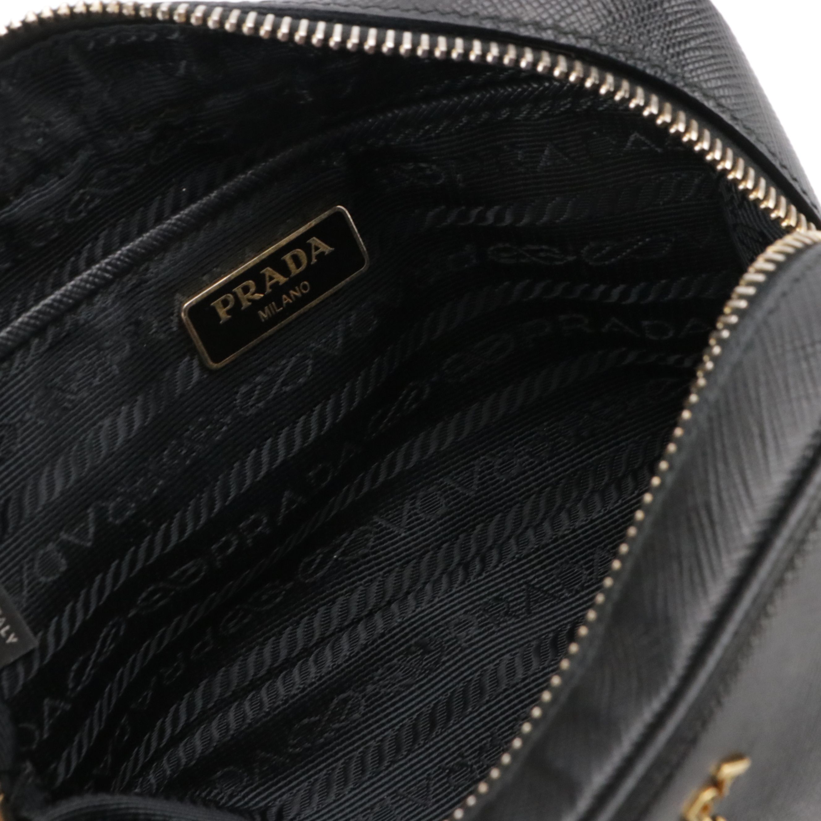 Prada Mini Crossbody Camera Bag in Black Saffiano Leather, With Box