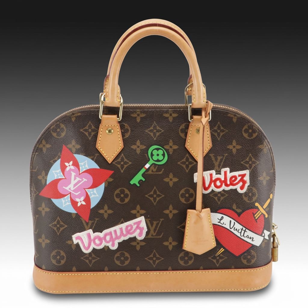 Louis Vuitton Limited Edition Patches Alma Handbag in Monogram Canvas & Leather
