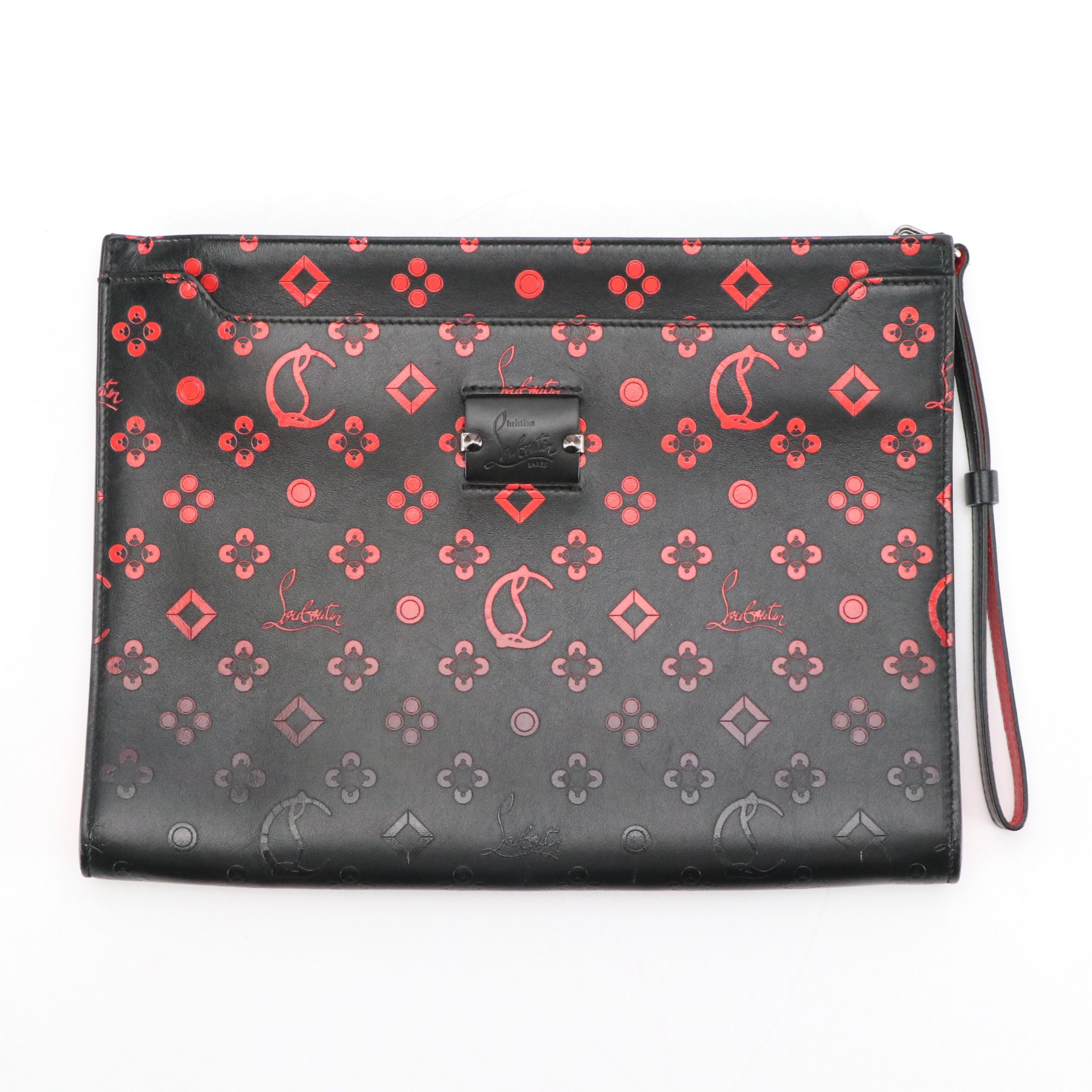Christian Louboutin Zip Pouch in Loubinthesky Printed Degrade Calfskin Leather
