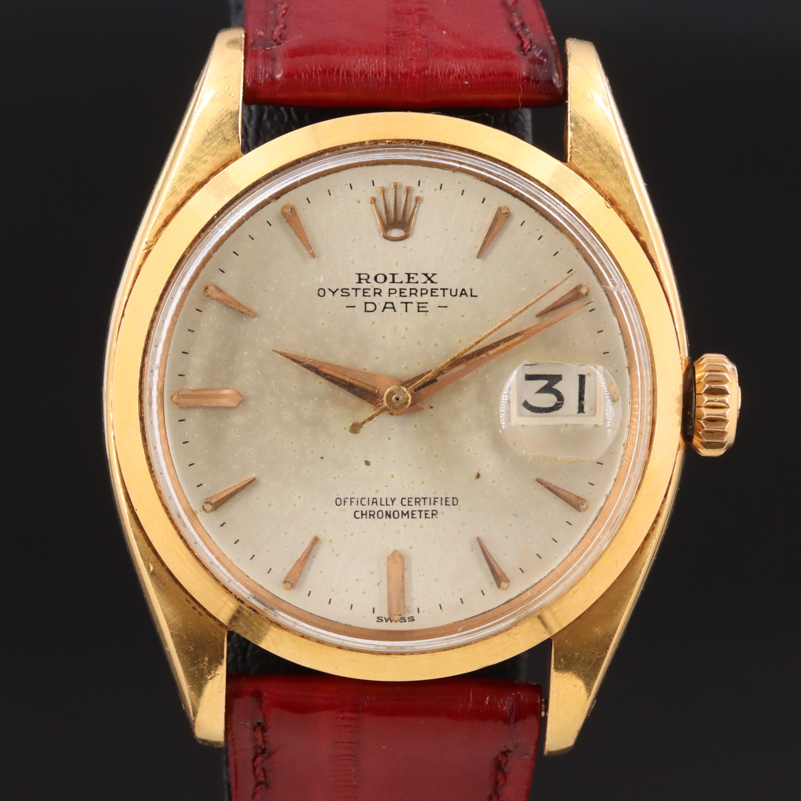 1956 Rolex Oyster Perpetual Date 18K Watch