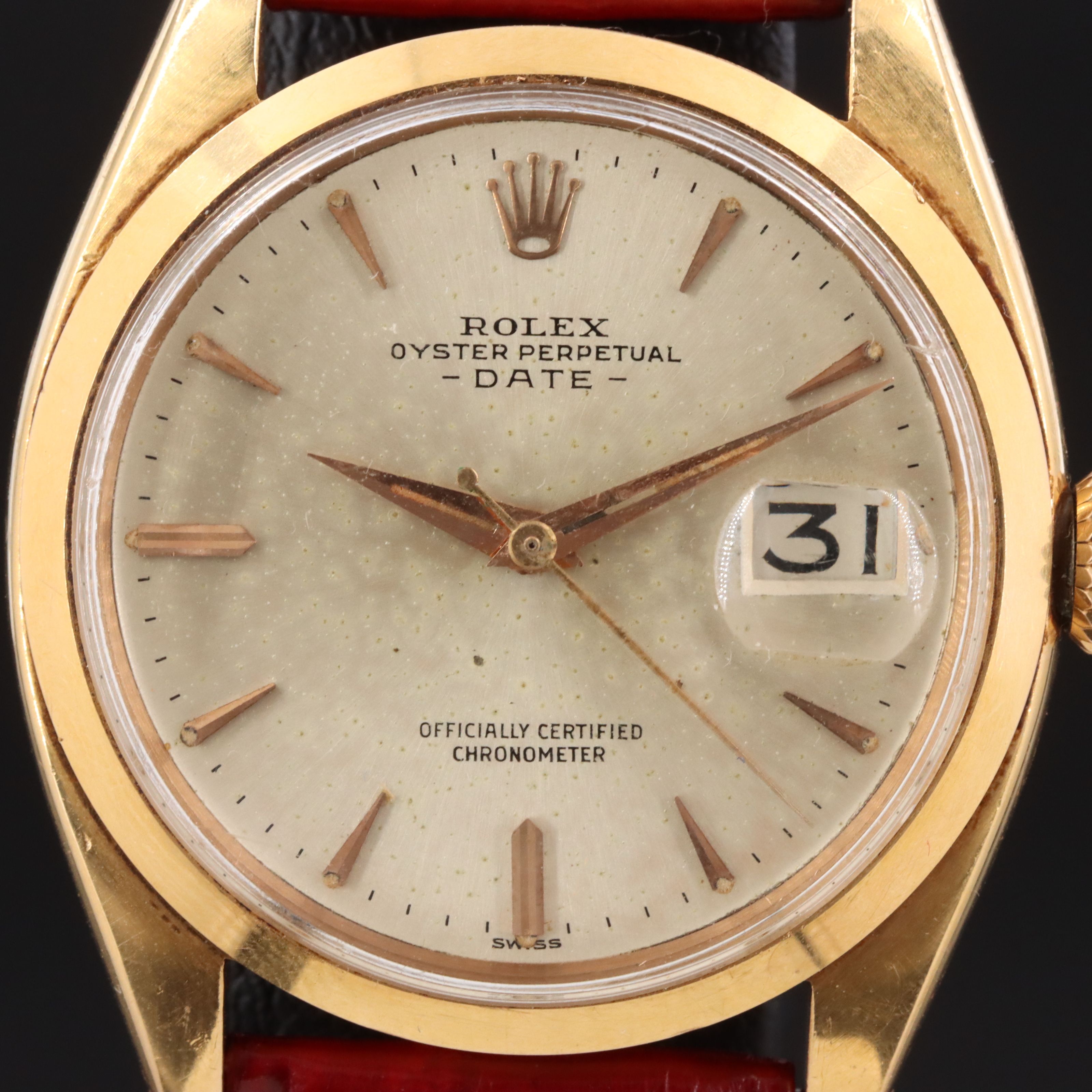 1956 Rolex Oyster Perpetual Date 18K Watch