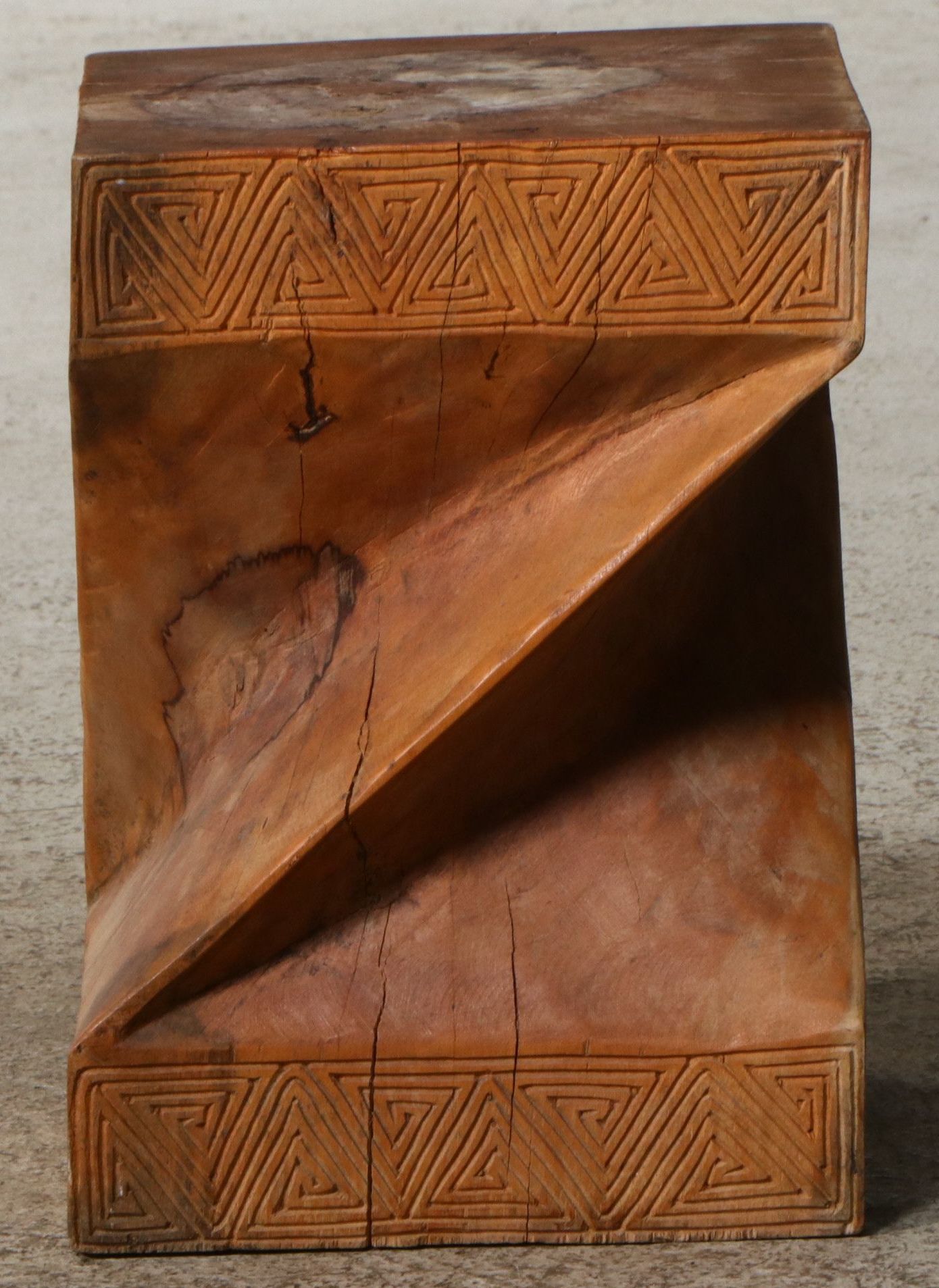 Indonesian Tribal Dayak Style "Aso" Double Dragon Pedestal Table