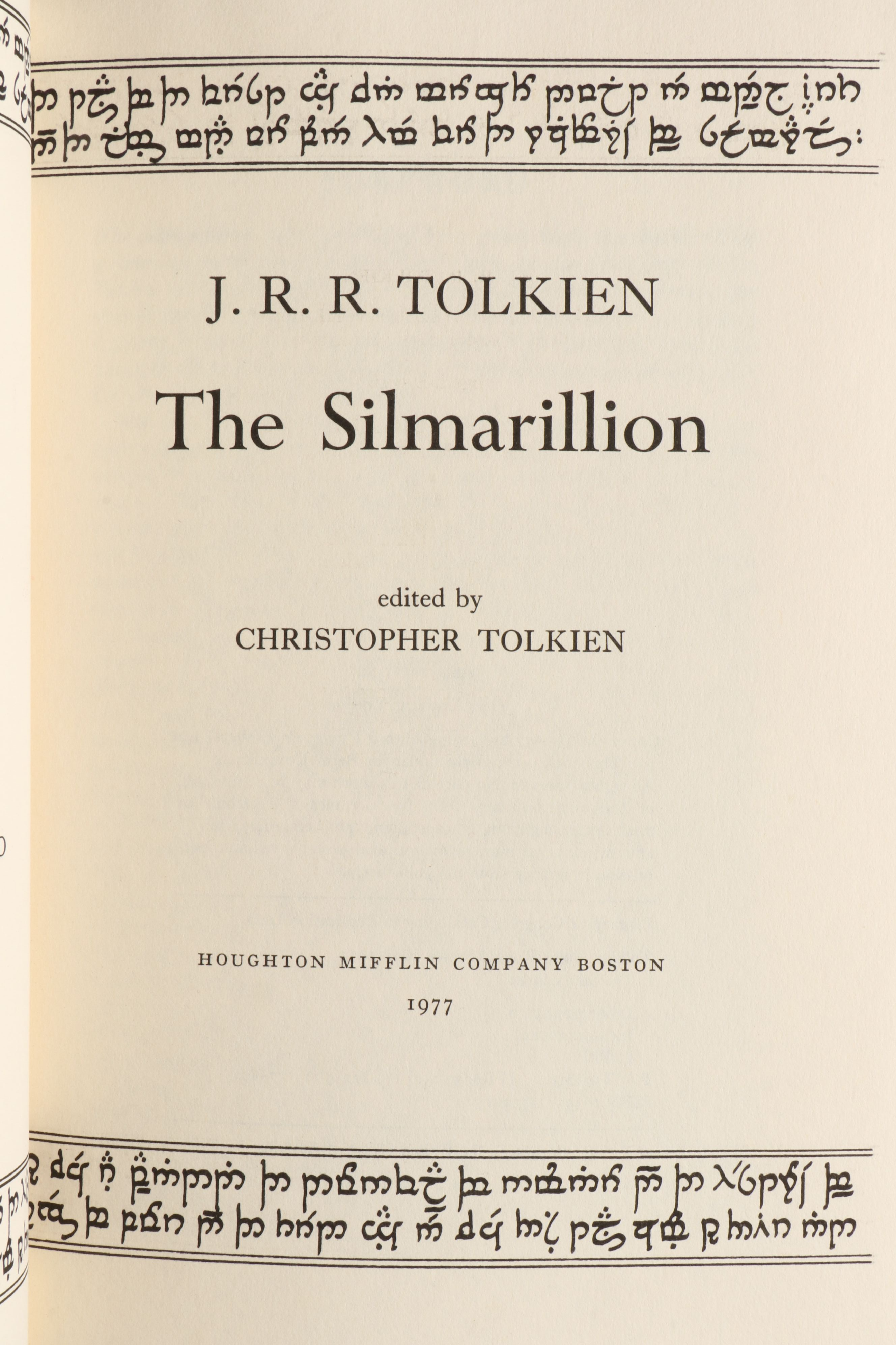 First American Printing "The Silmarillion" by J. R. R. Tolkien with Map, 1977