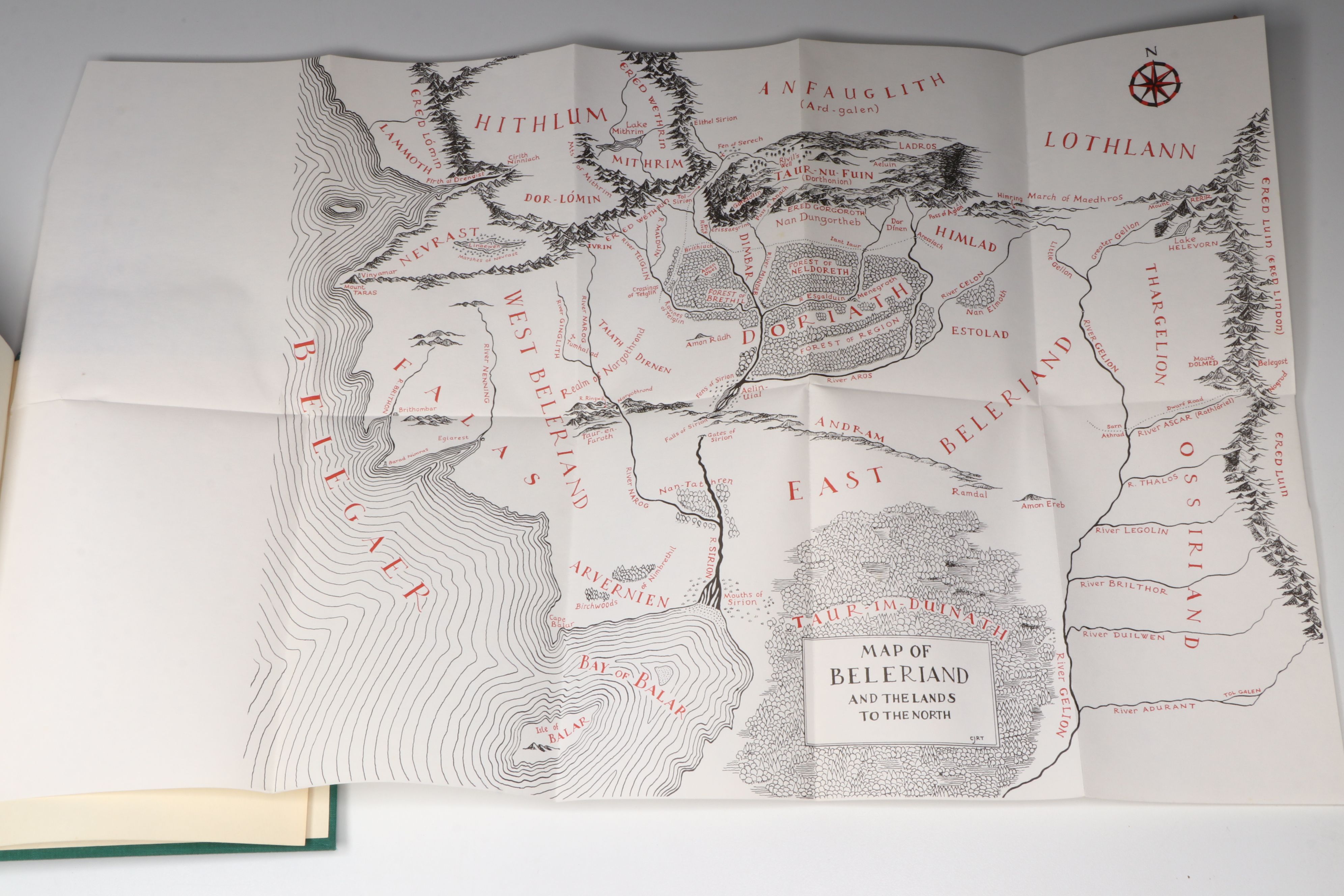 First American Printing "The Silmarillion" by J. R. R. Tolkien with Map, 1977