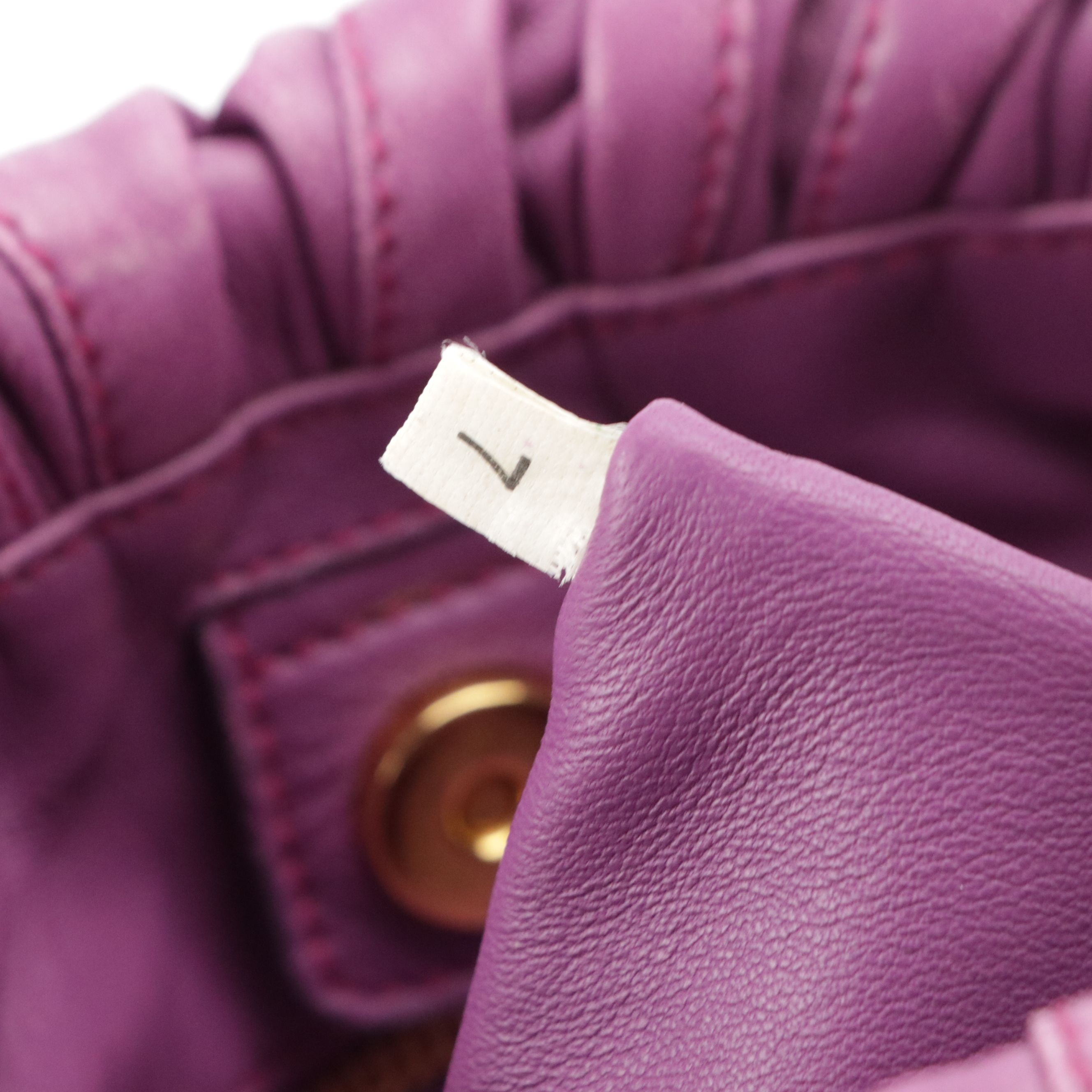 Prada Two-Way Bag in Bright Lilac Wavy Stripes Quilted Nappa Leather
