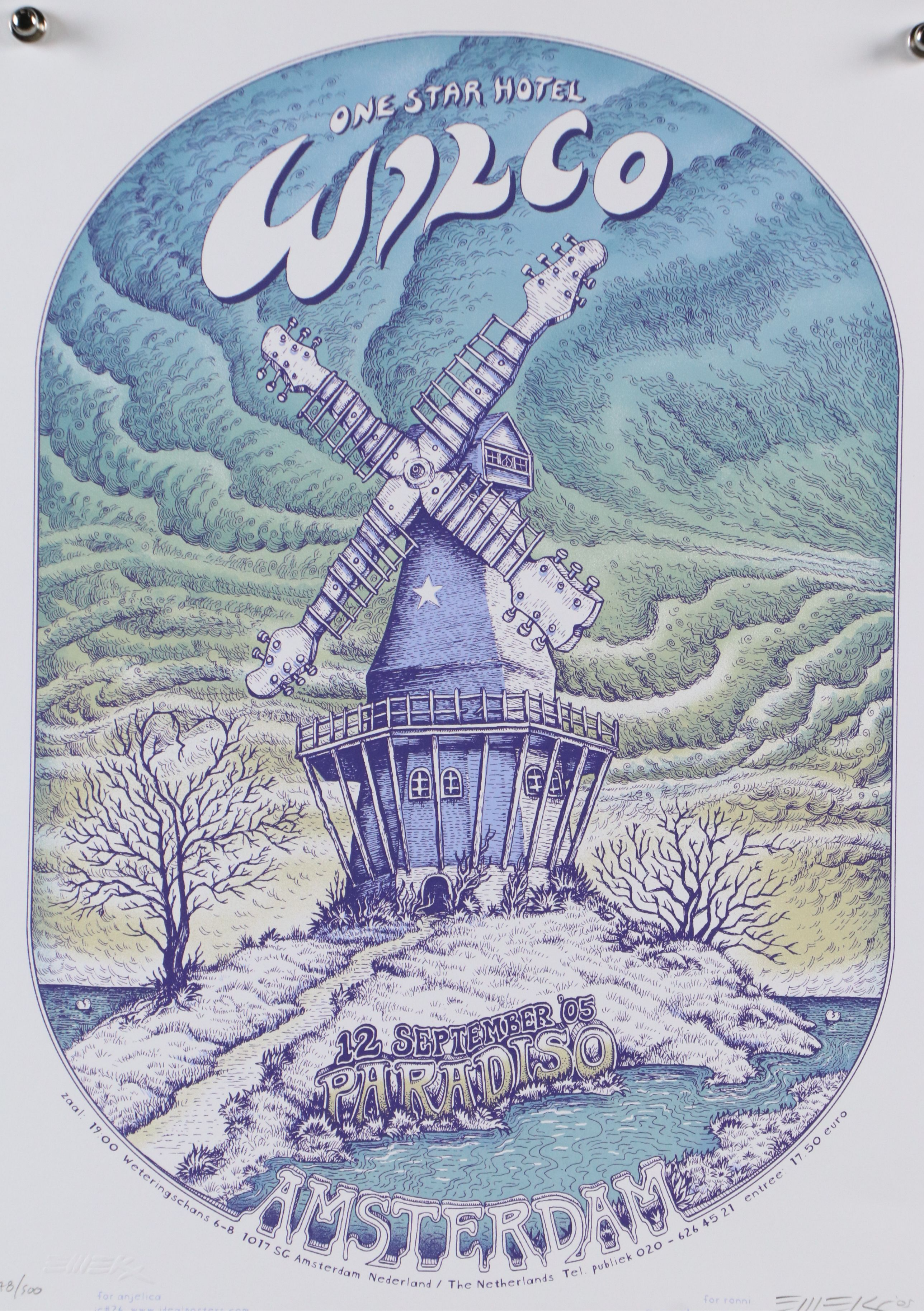 Emek Golan Serigraph "Wilco: One Star Hotel" Show Poster, 2005