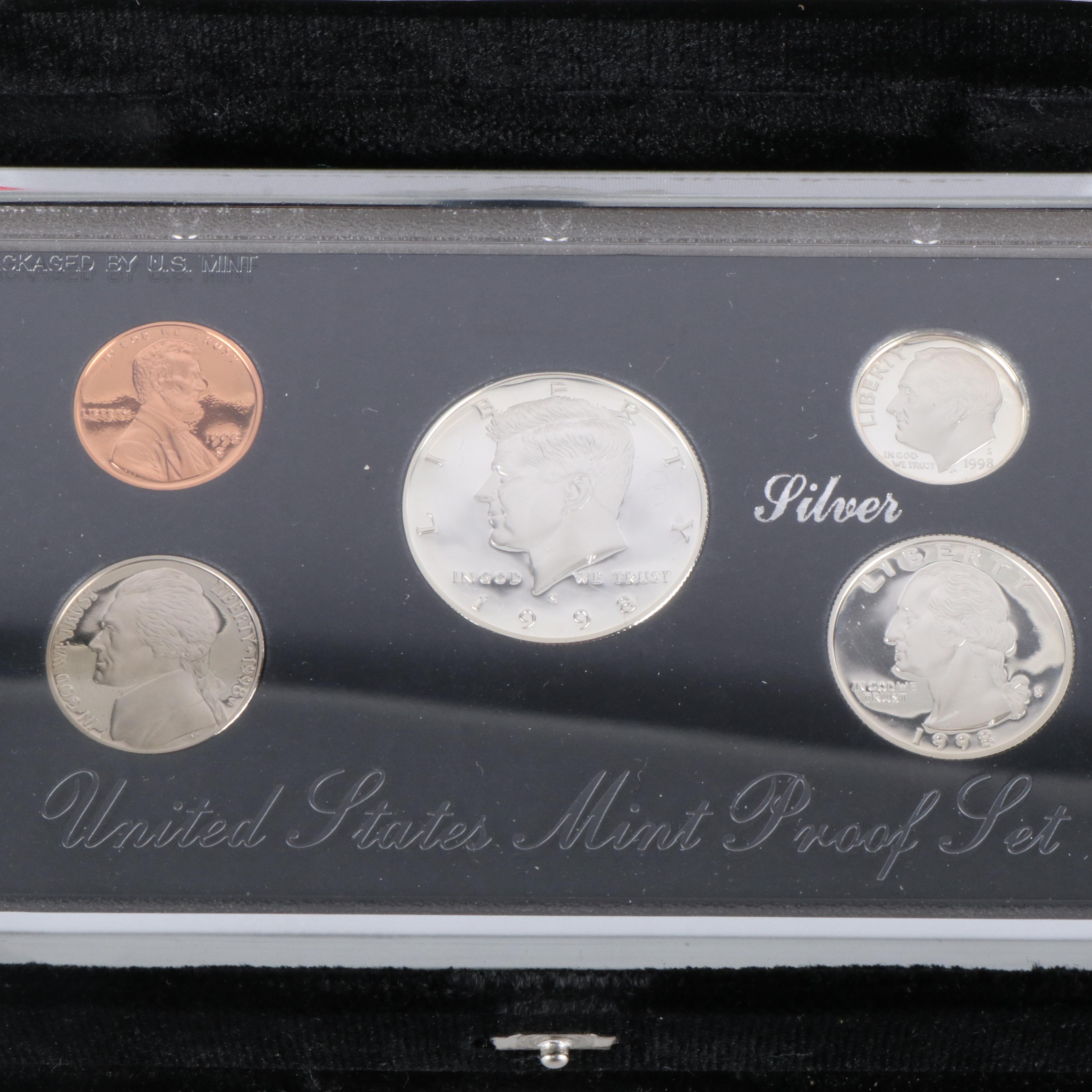 Two Modern Premier Silver Proof Sets ,1997 and 1998