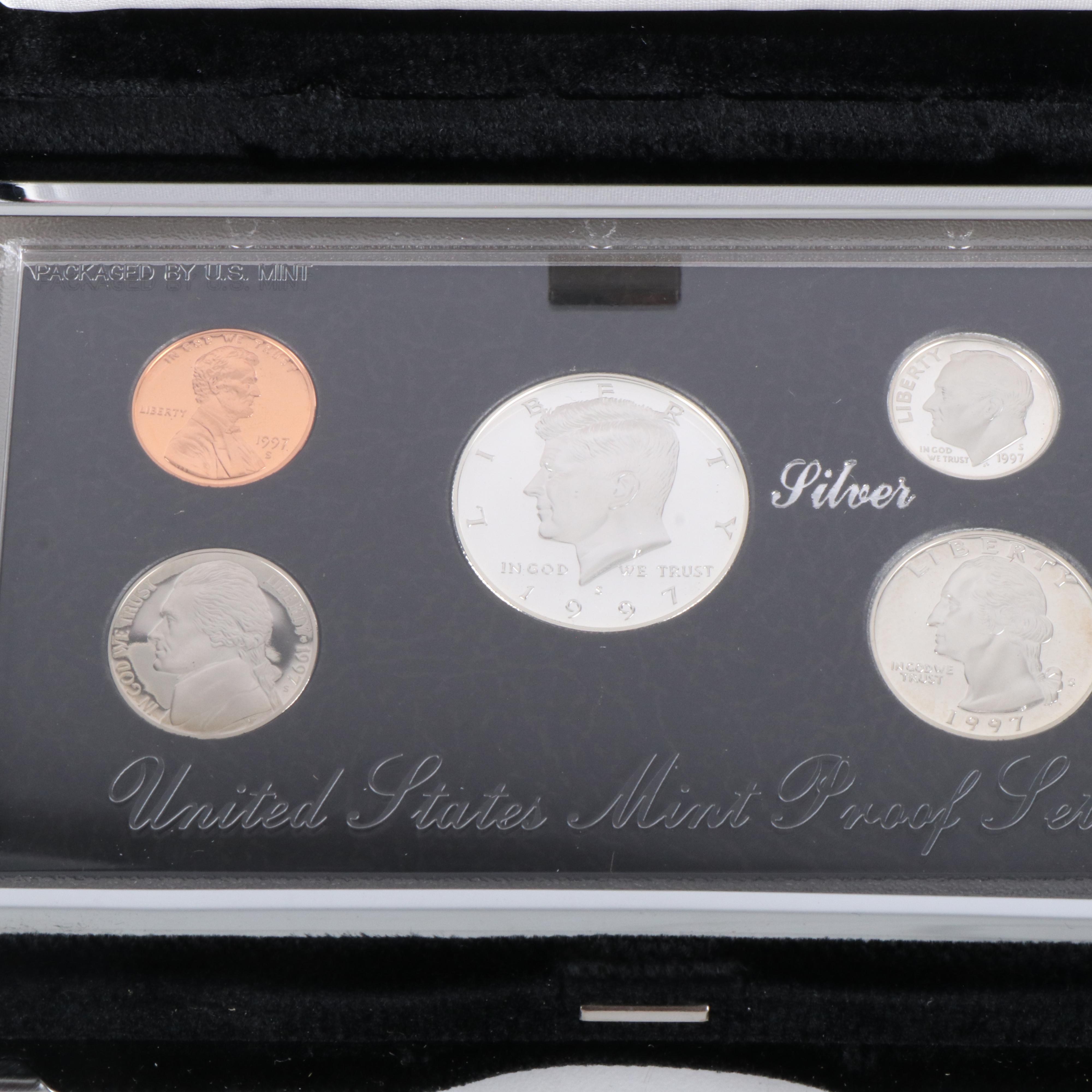 Two Modern Premier Silver Proof Sets ,1997 and 1998
