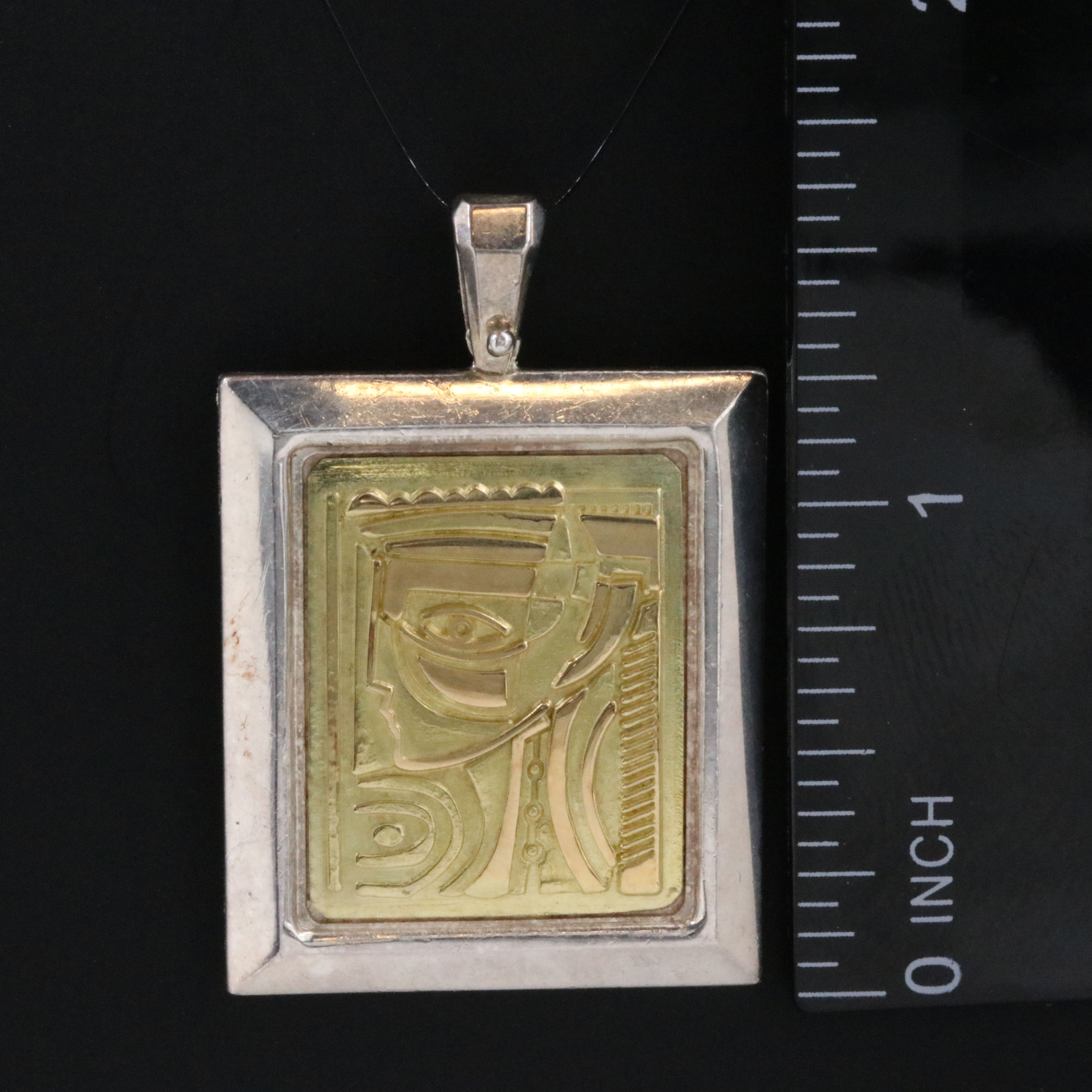 Anthony Quinn "Lady of Crete" Sterling and 18K Pendant