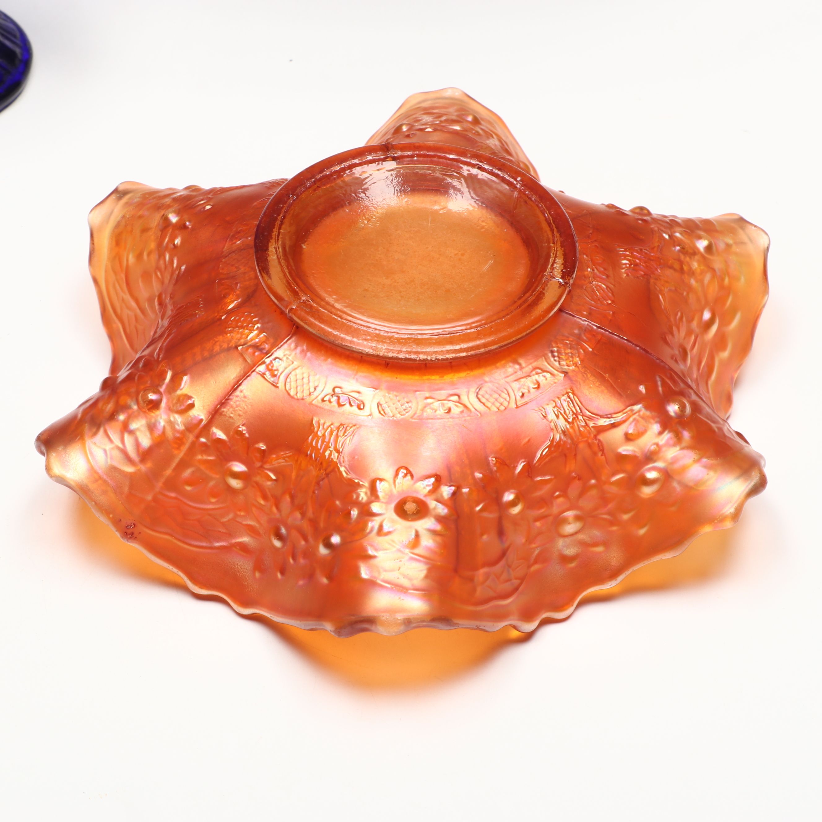 Northwood "Stippled Rays" and Fenton "Sail Boats" Carnival Glass Bowls and More