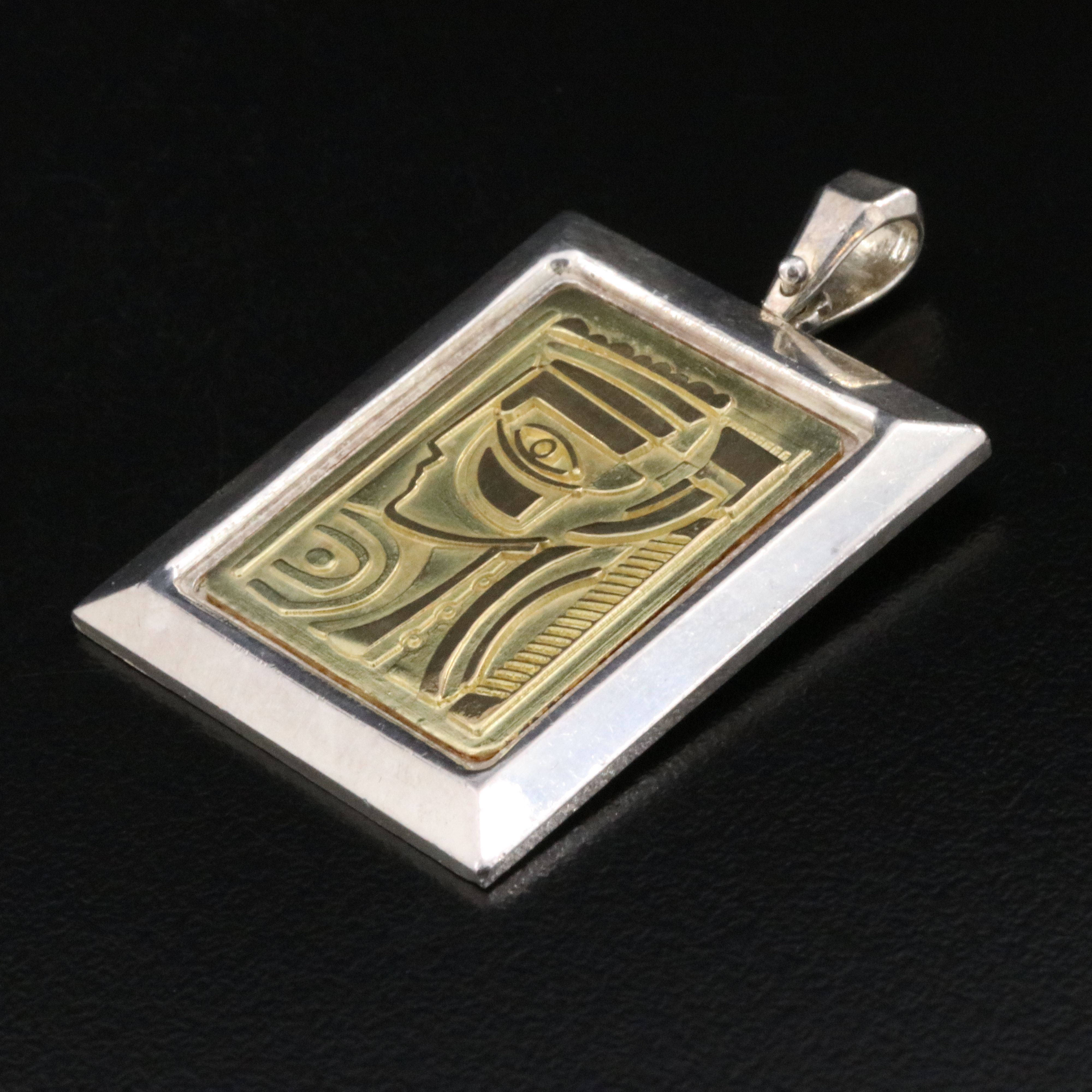 Anthony Quinn "Lady of Crete" Sterling and 18K Pendant