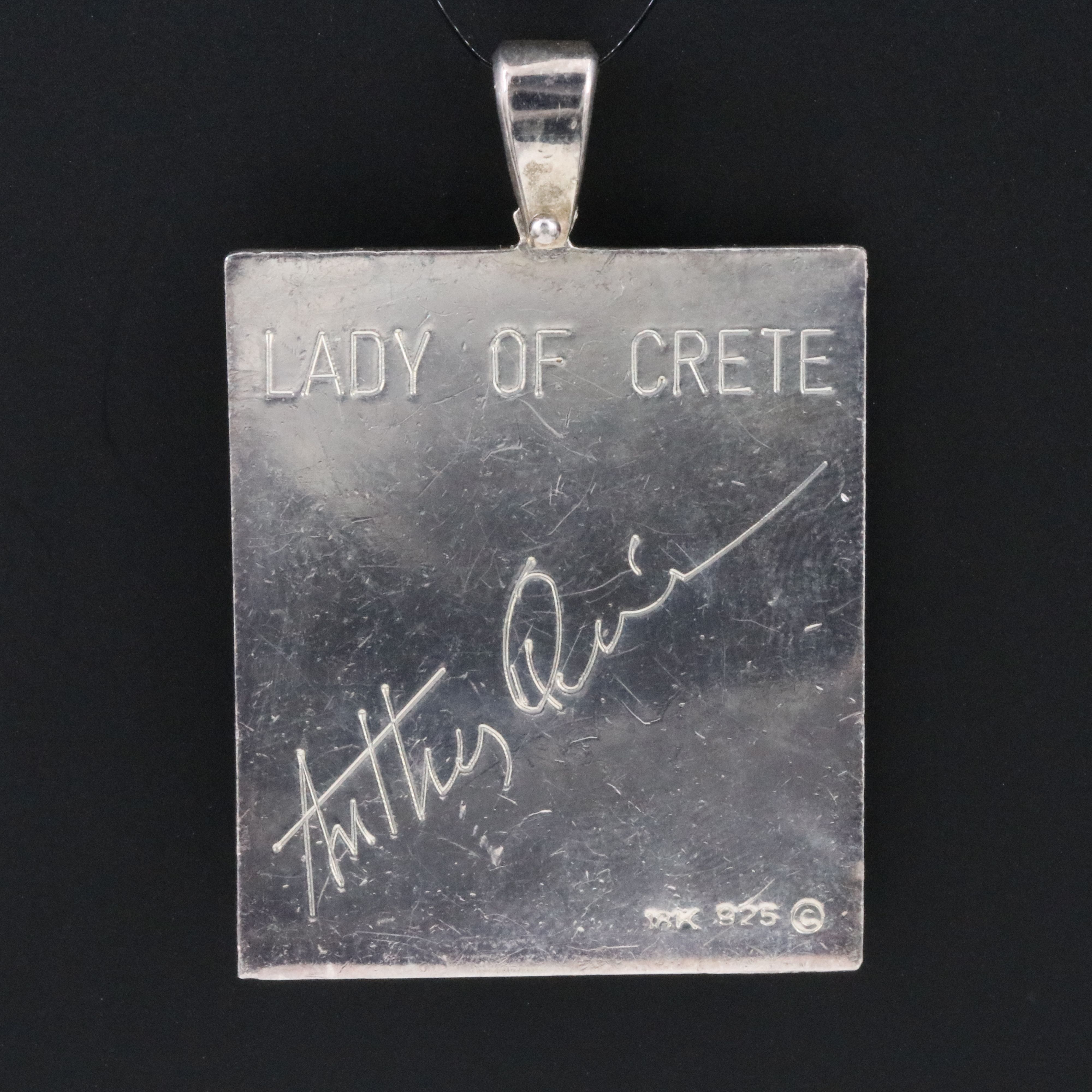 Anthony Quinn "Lady of Crete" Sterling and 18K Pendant