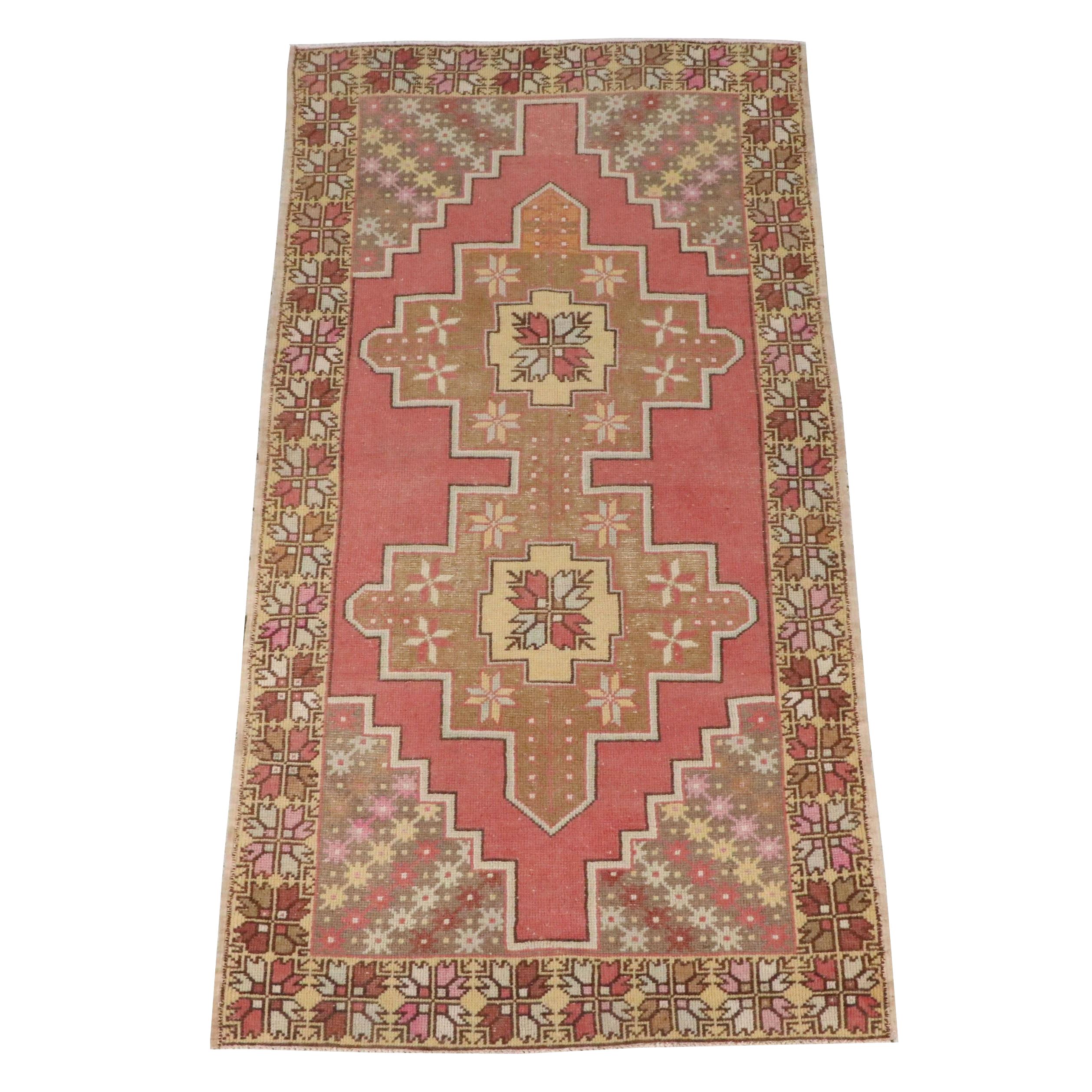 4'3 x 8'7 Hand-Knotted Turkish Konya Area Rug