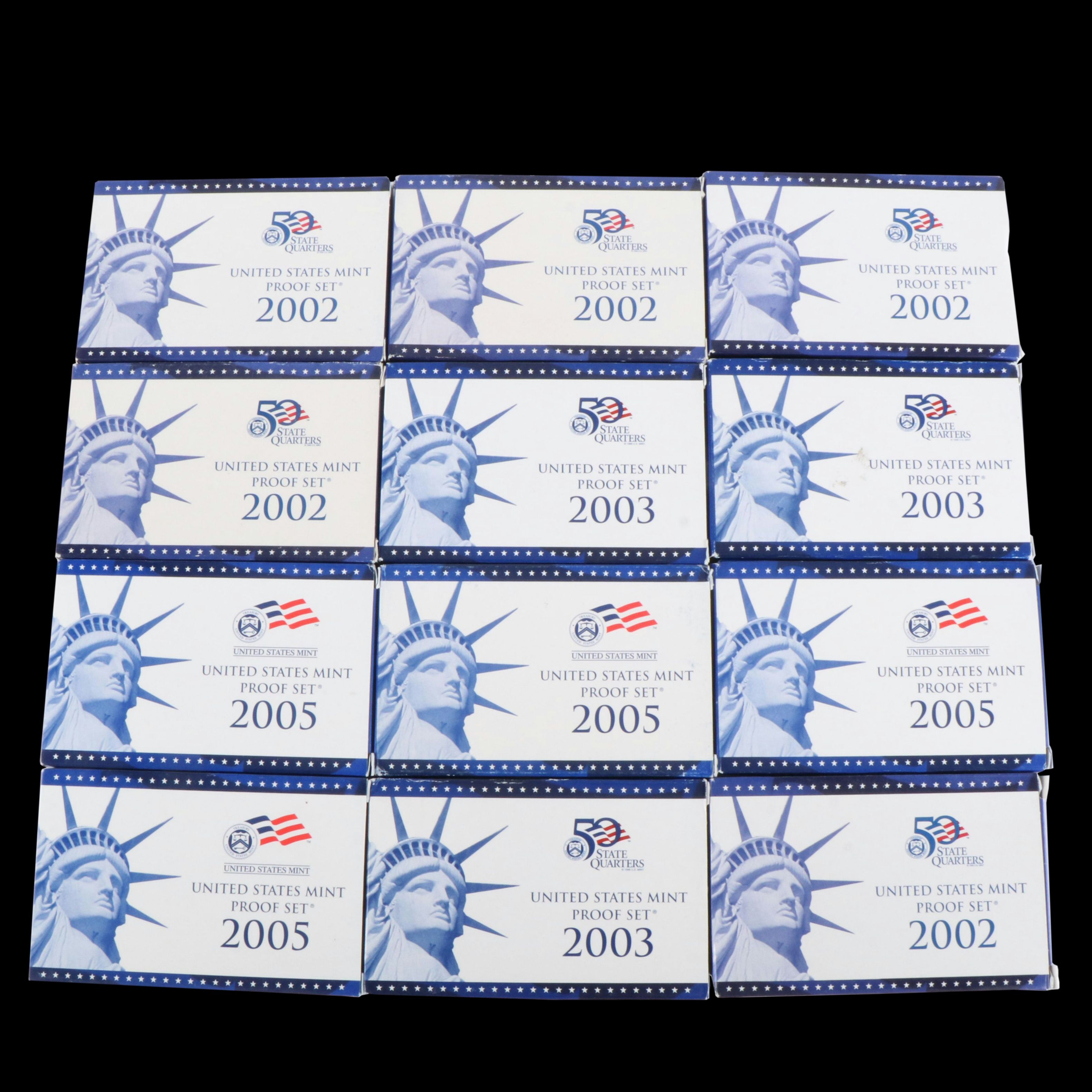 Twelve Modern U.S. Proof Sets