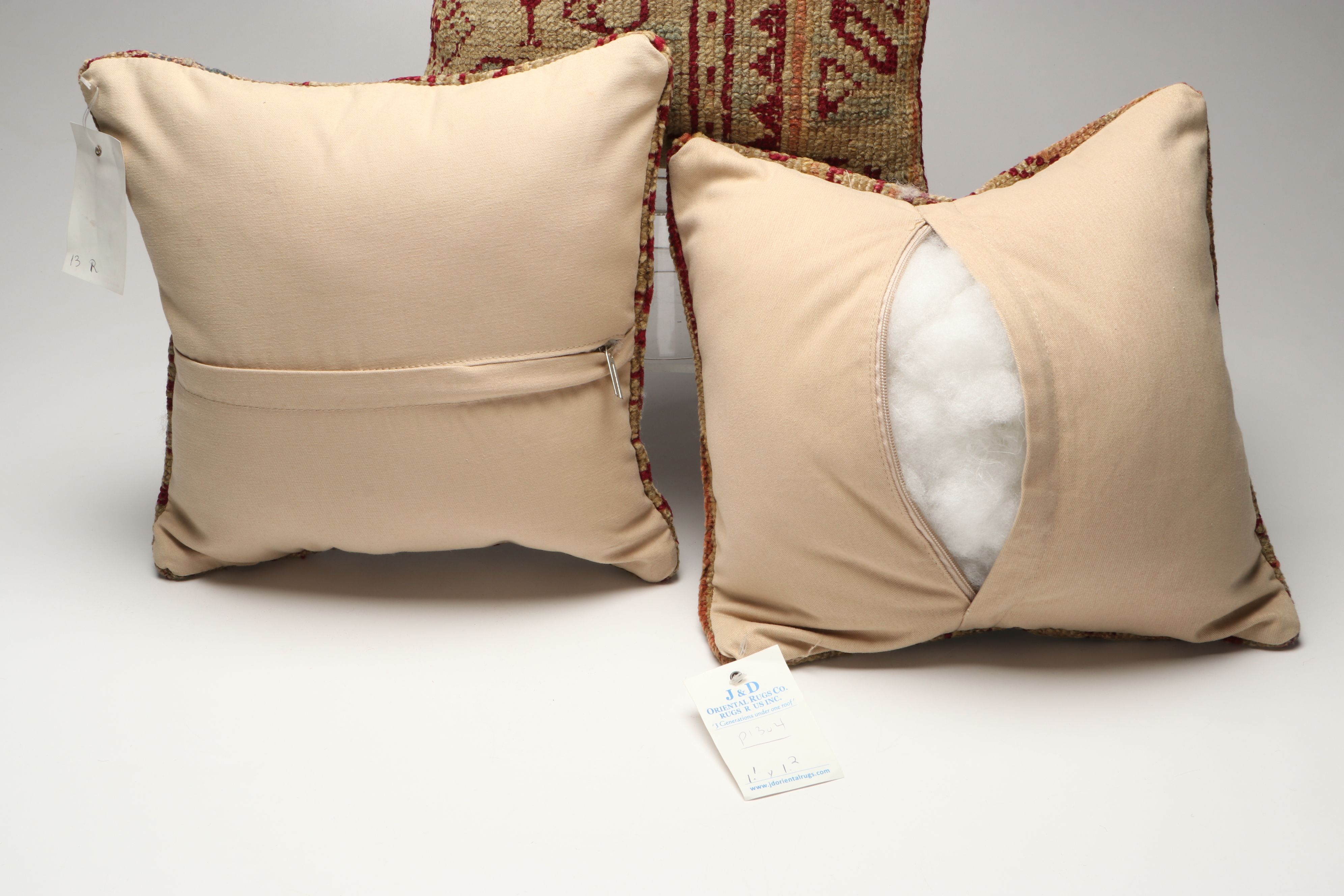 J & D Oriental Rugs Woven Wool Decorative Throw Pillows