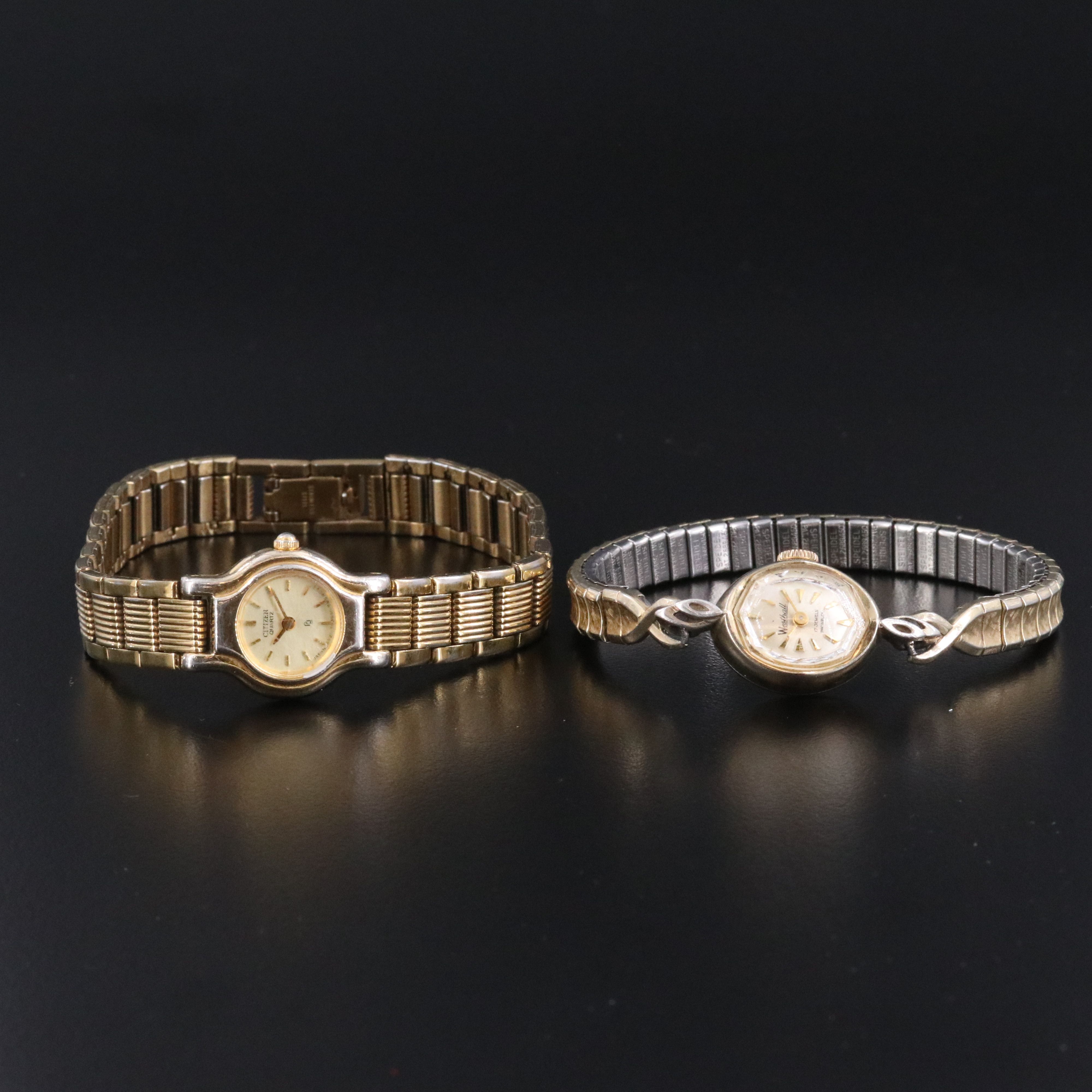 Citizen and Westhall Gold-Tone Quartz Dress Watches