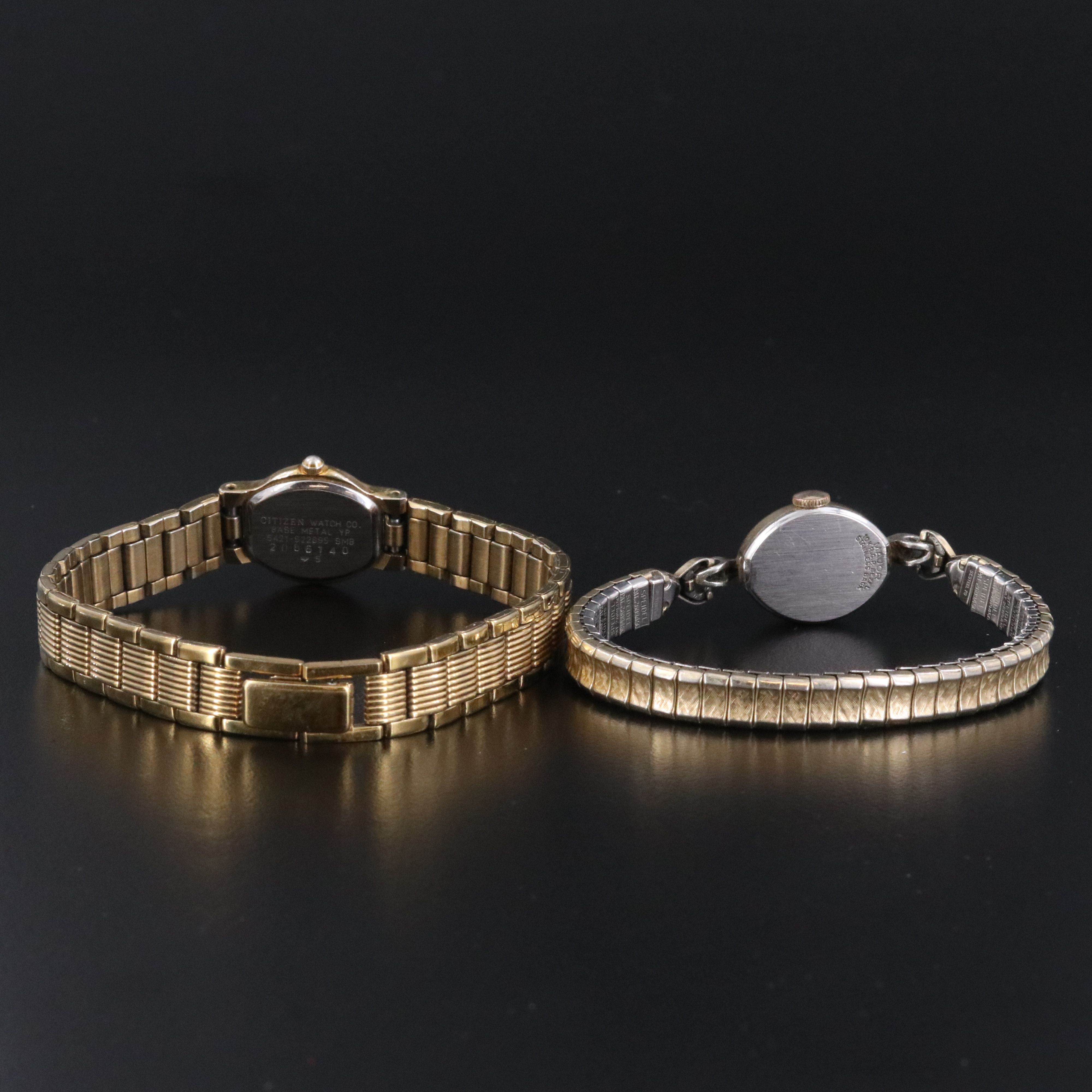 Citizen and Westhall Gold-Tone Quartz Dress Watches