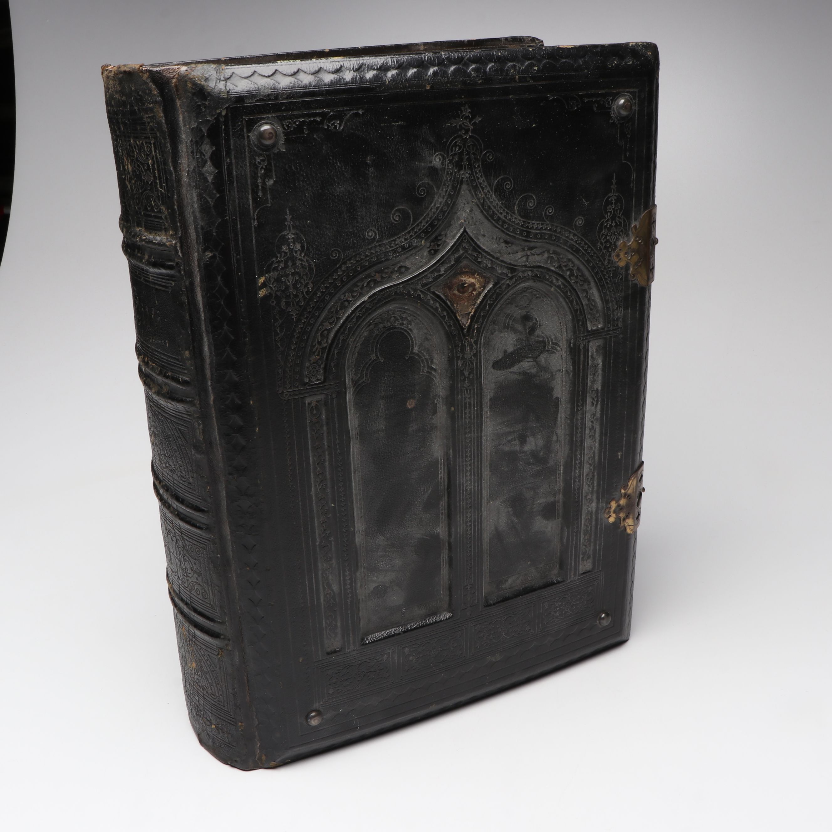 Finely Bound Self-Interpreting Bible Introduced by John Brown, Mid-19th Century