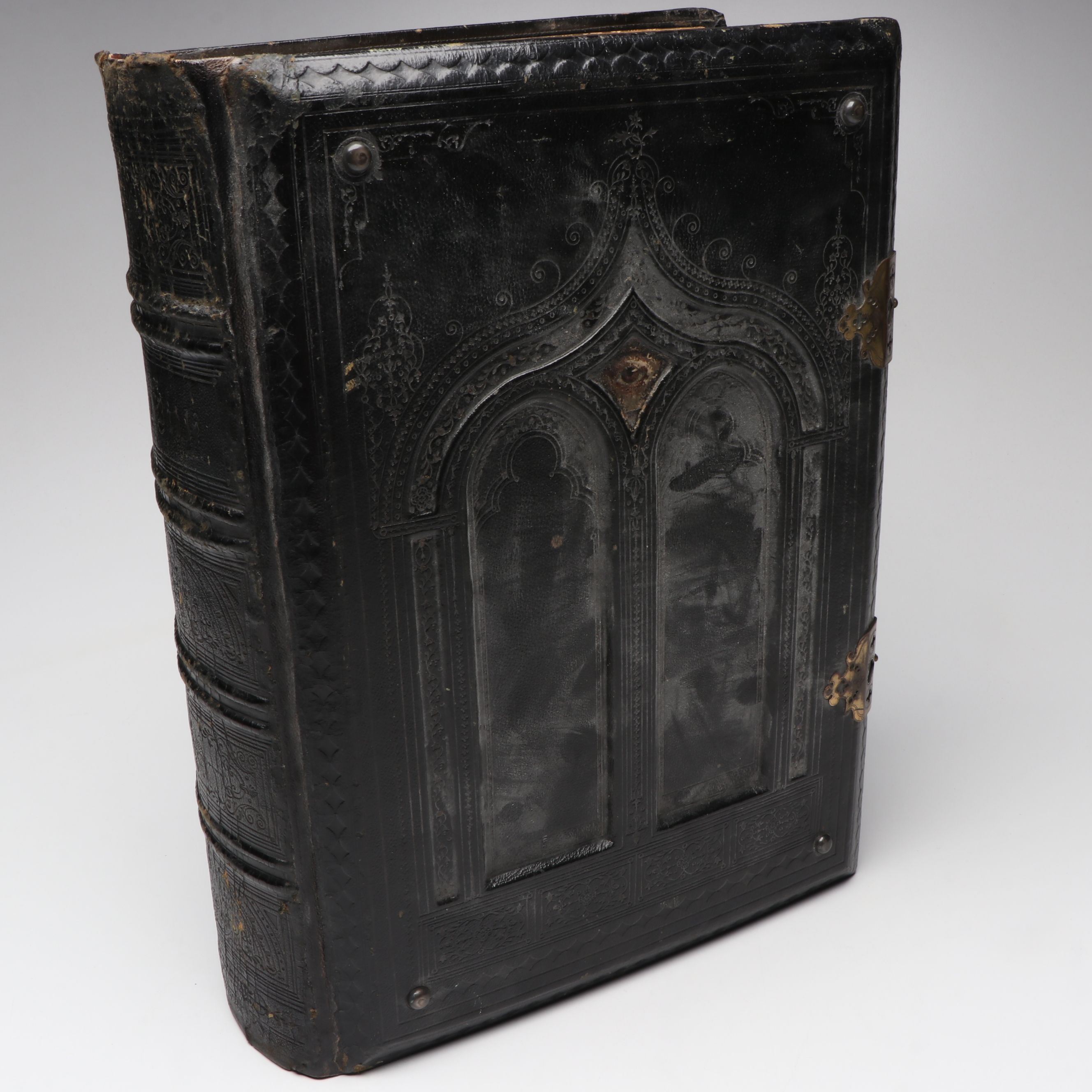 Finely Bound Self-Interpreting Bible Introduced by John Brown, Mid-19th Century