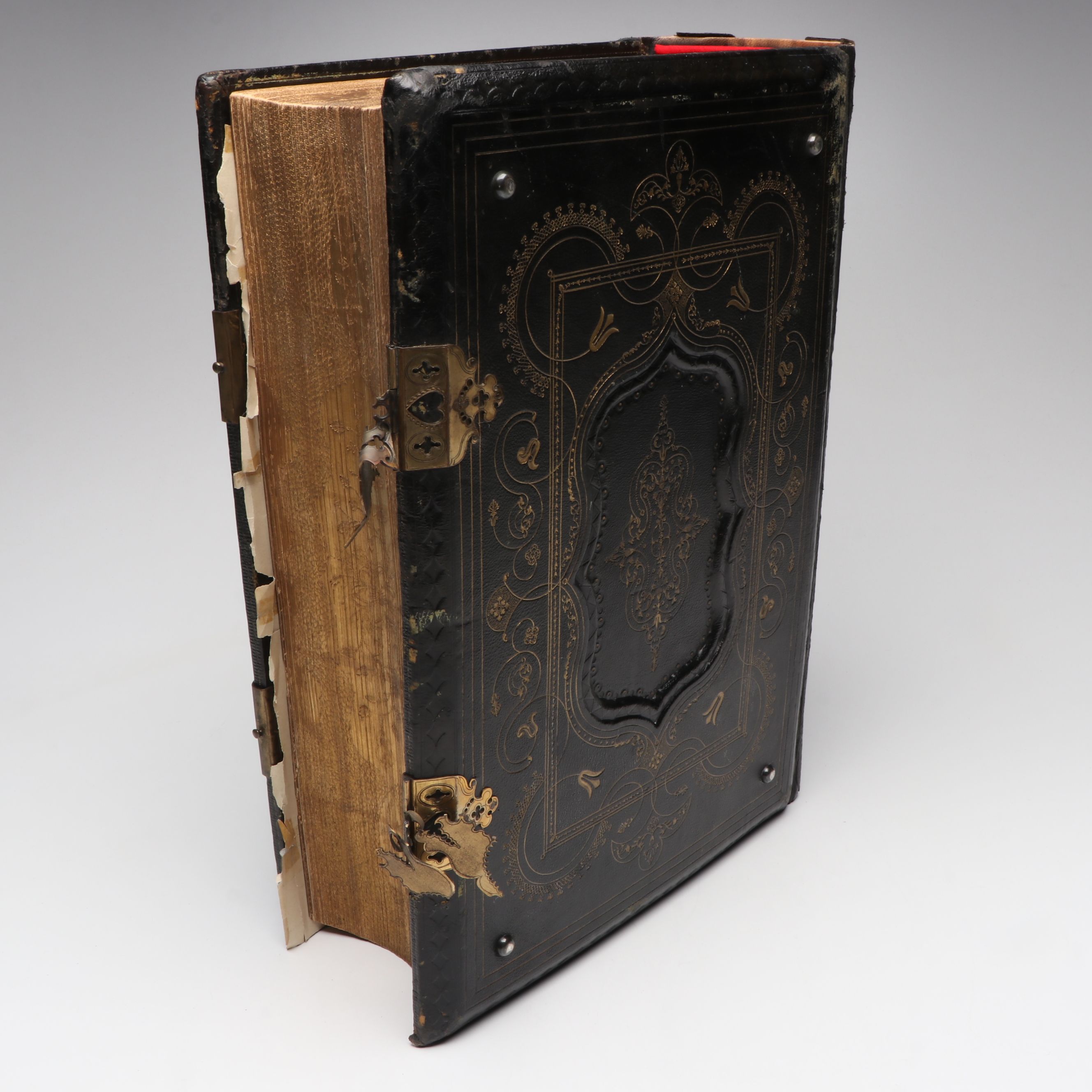 Finely Bound Self-Interpreting Bible Introduced by John Brown, Mid-19th Century
