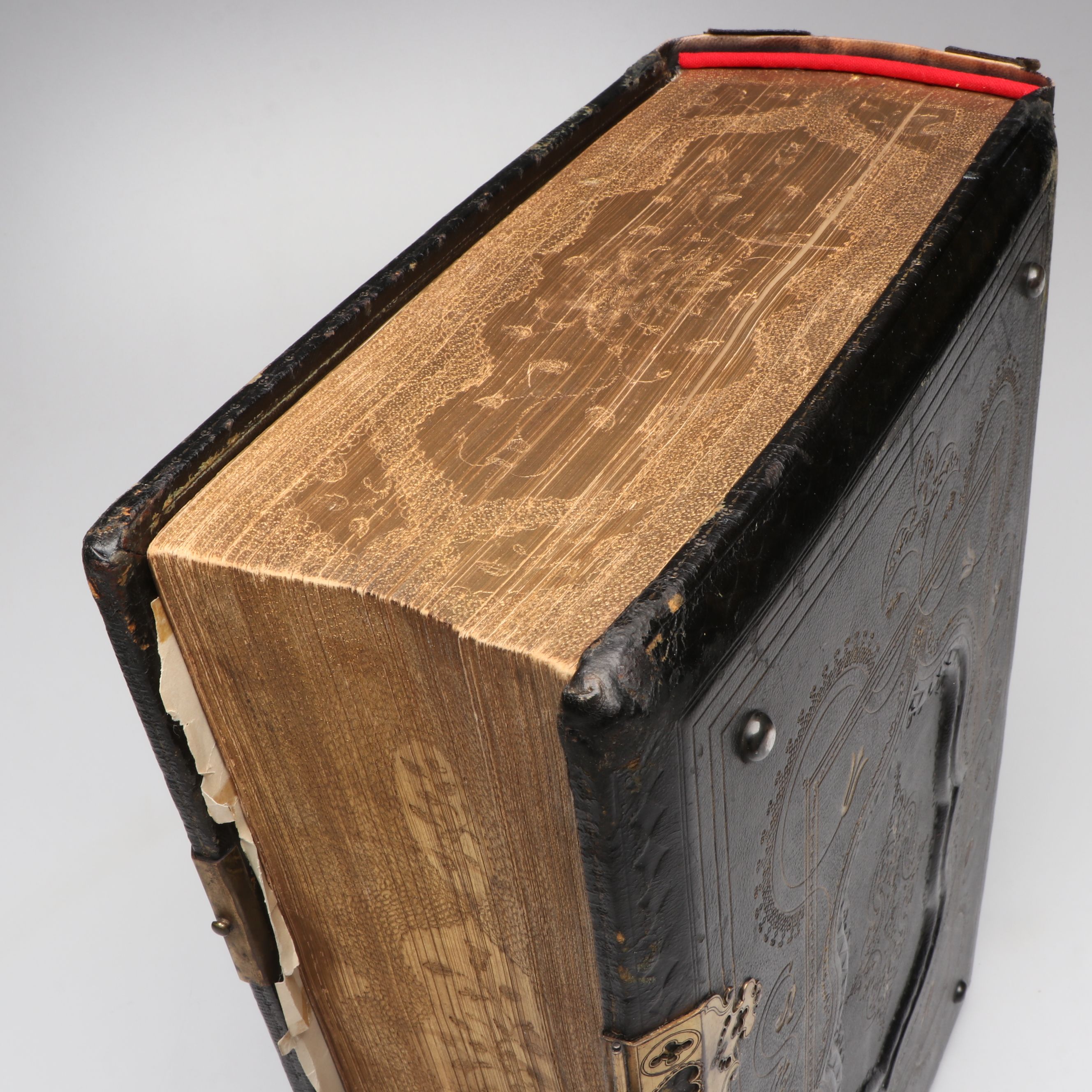 Finely Bound Self-Interpreting Bible Introduced by John Brown, Mid-19th Century