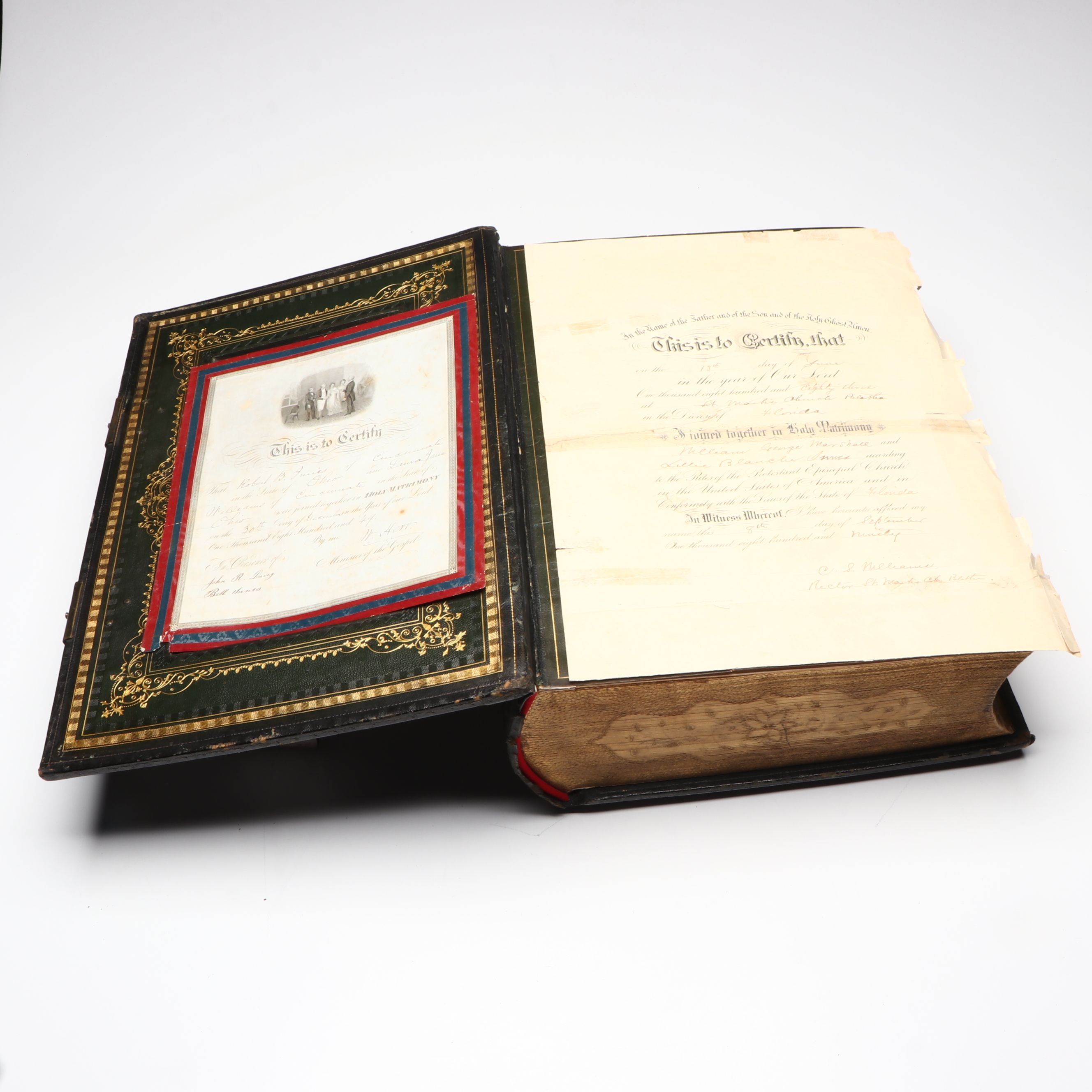 Finely Bound Self-Interpreting Bible Introduced by John Brown, Mid-19th Century
