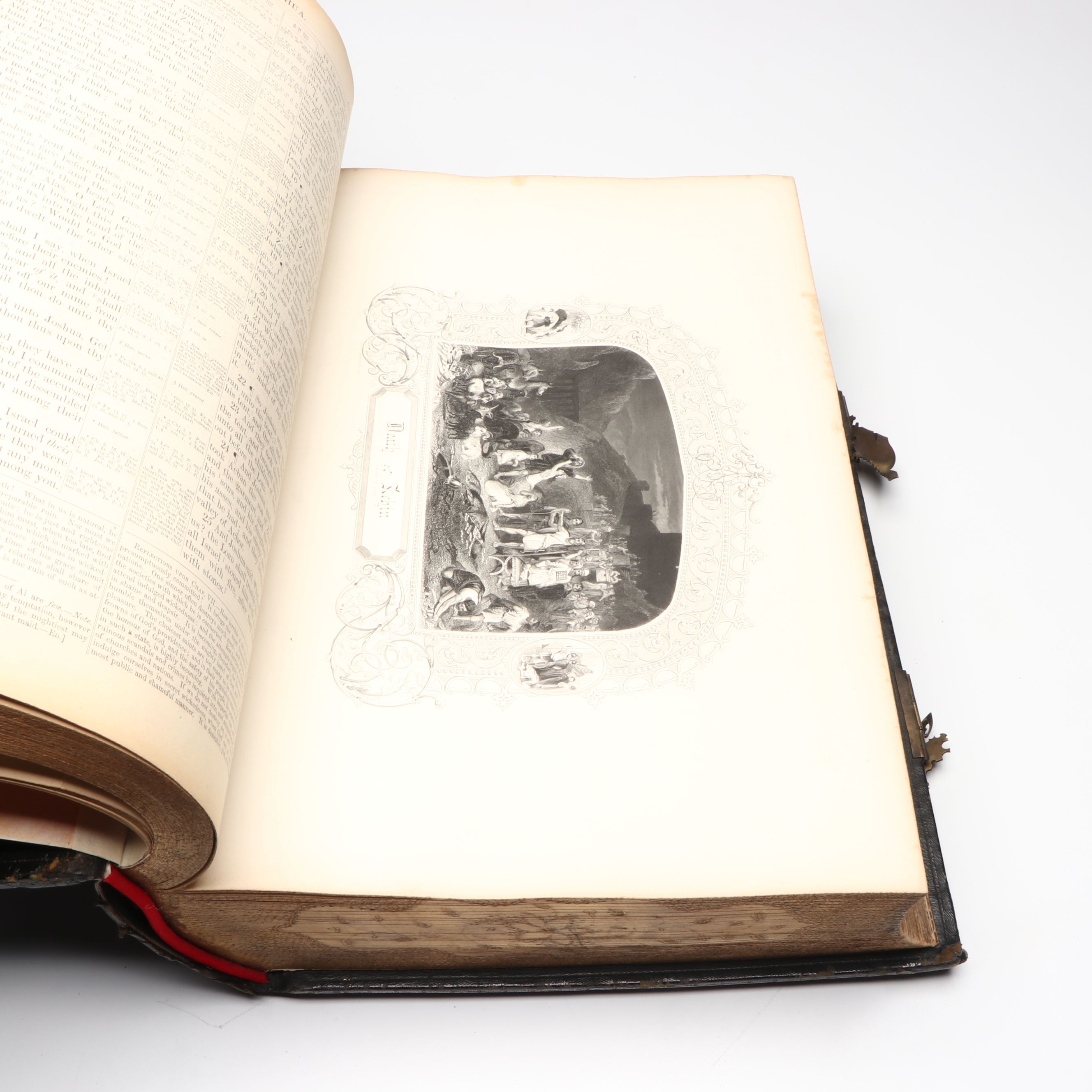 Finely Bound Self-Interpreting Bible Introduced by John Brown, Mid-19th Century