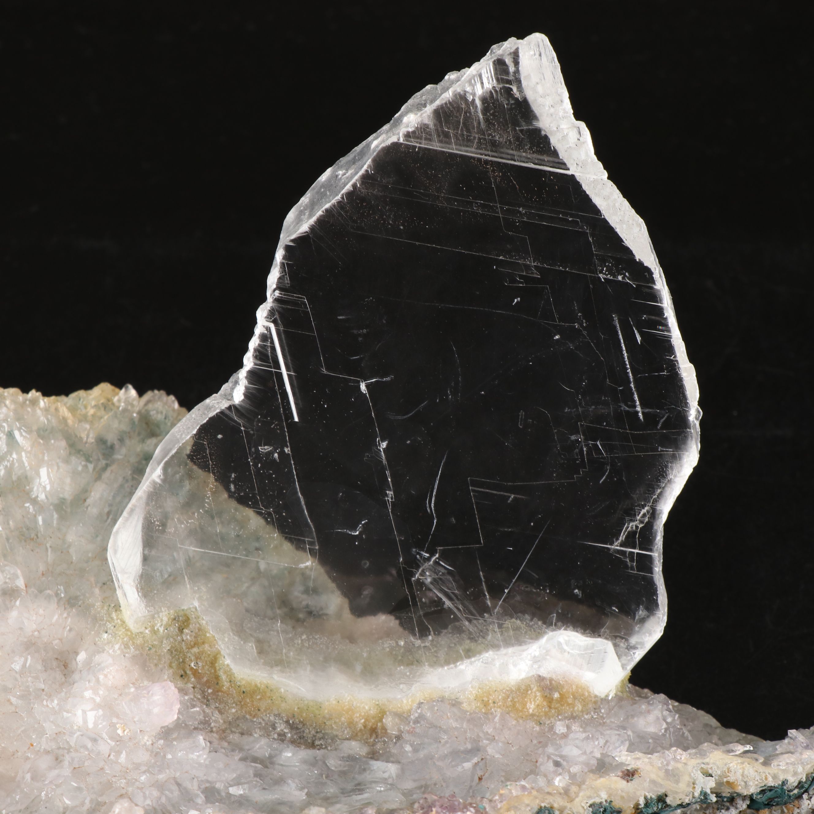 Calcite on Amethyst Specimen