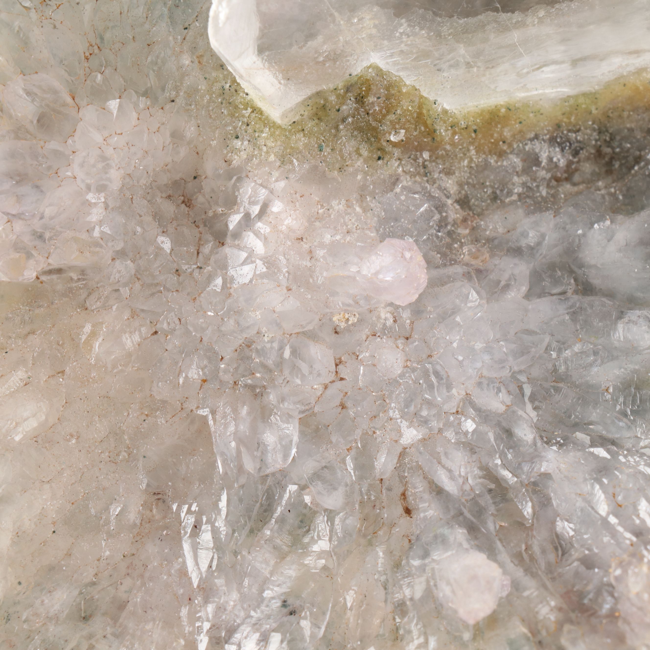 Calcite on Amethyst Specimen