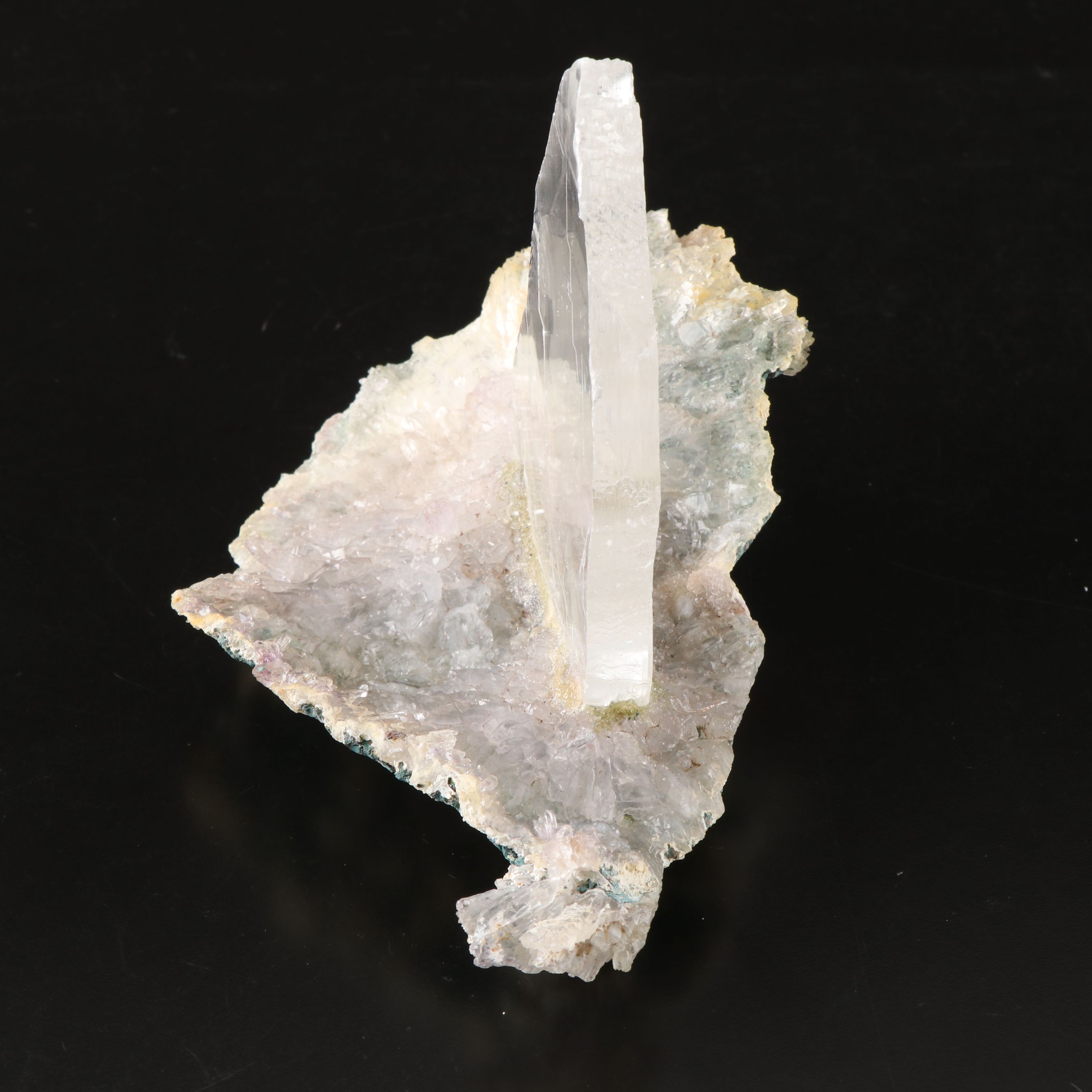 Calcite on Amethyst Specimen