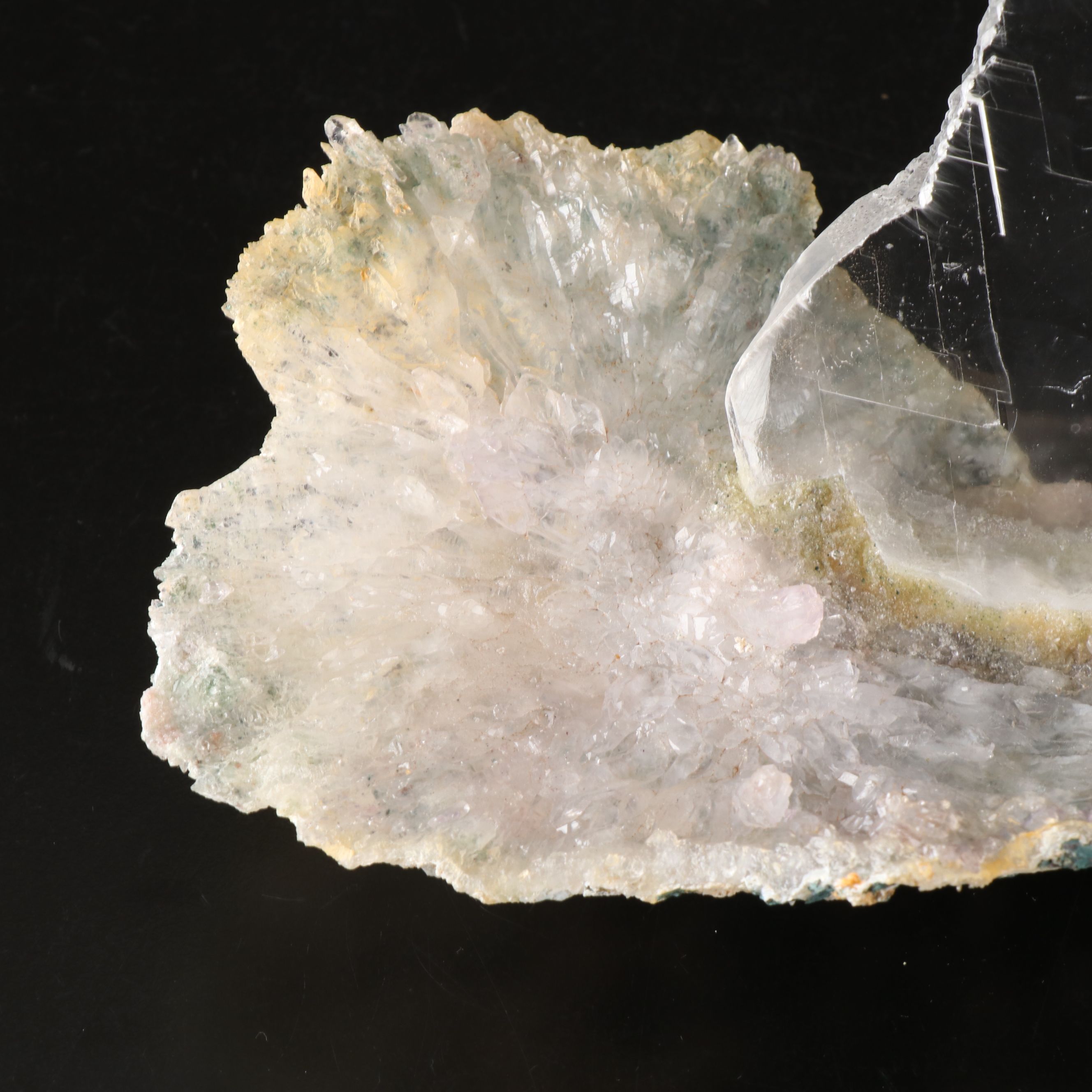 Calcite on Amethyst Specimen