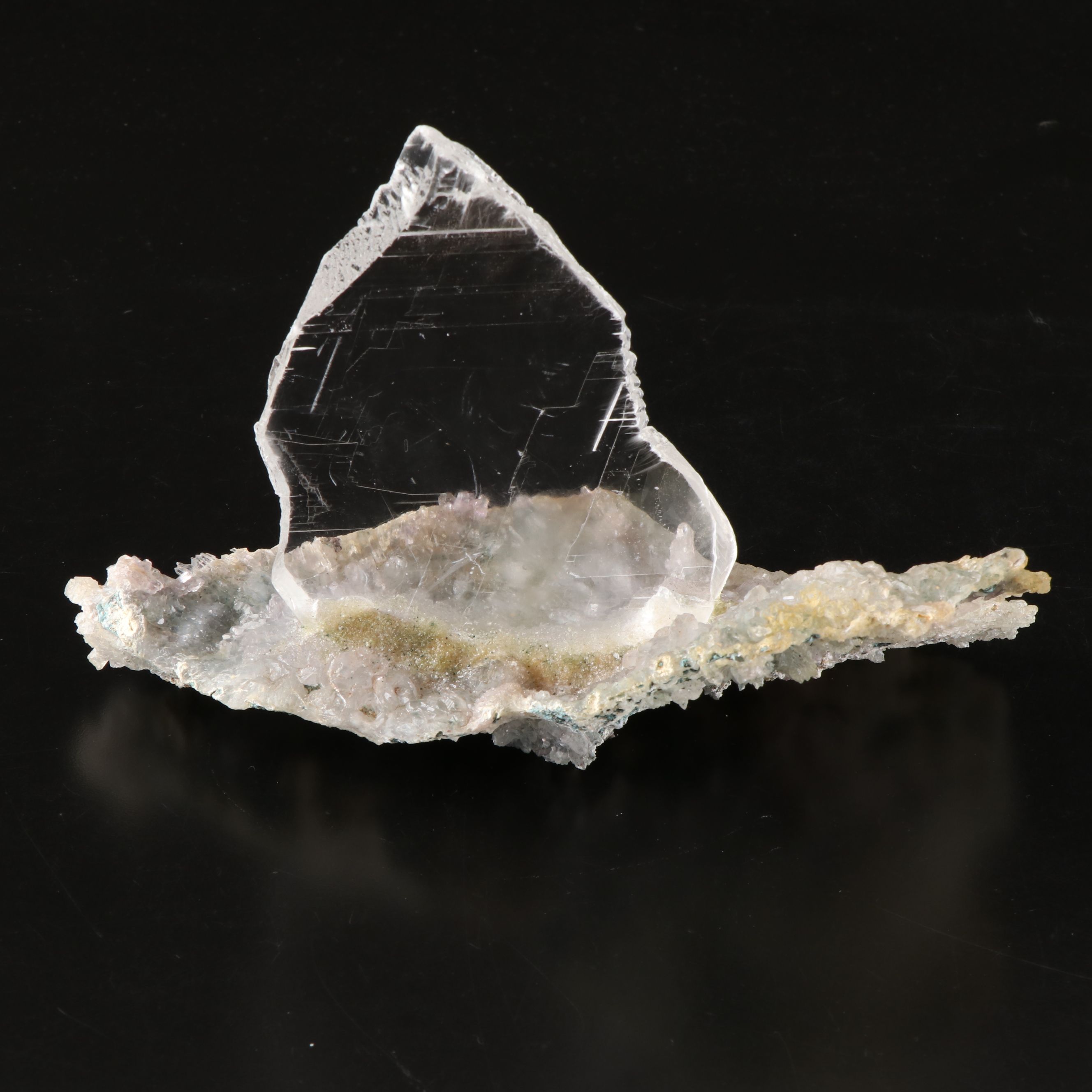 Calcite on Amethyst Specimen