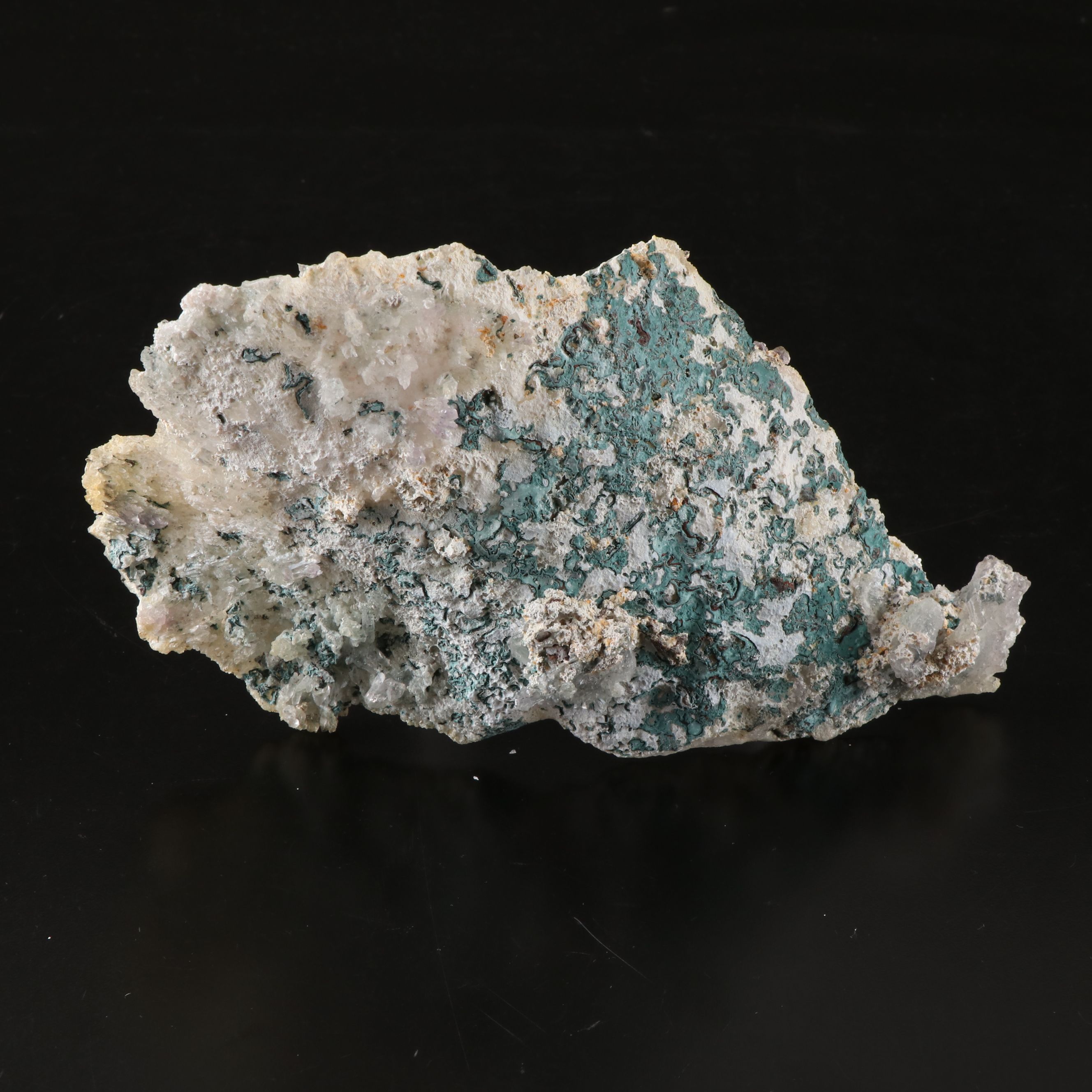 Calcite on Amethyst Specimen