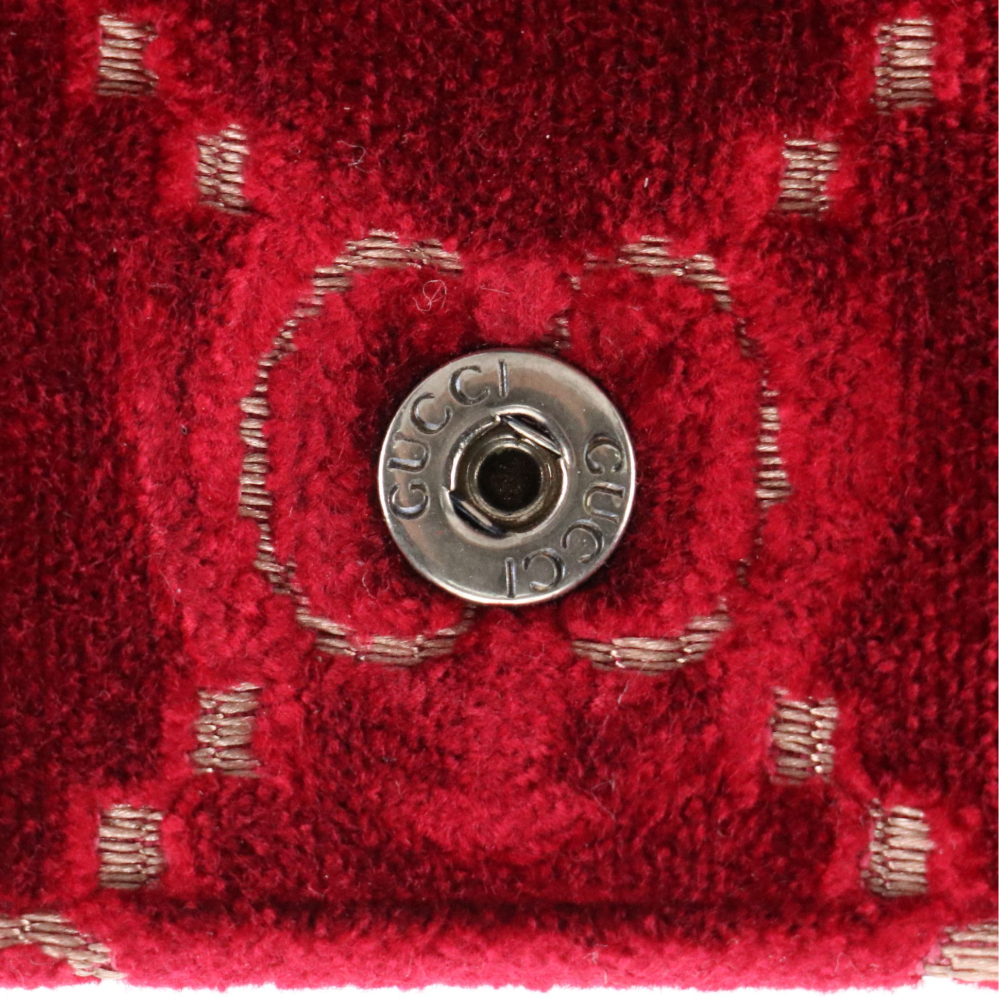 Gucci Crystal Dionysus Mini Bag in Jumbo GG Velvet Jacquard and Leather