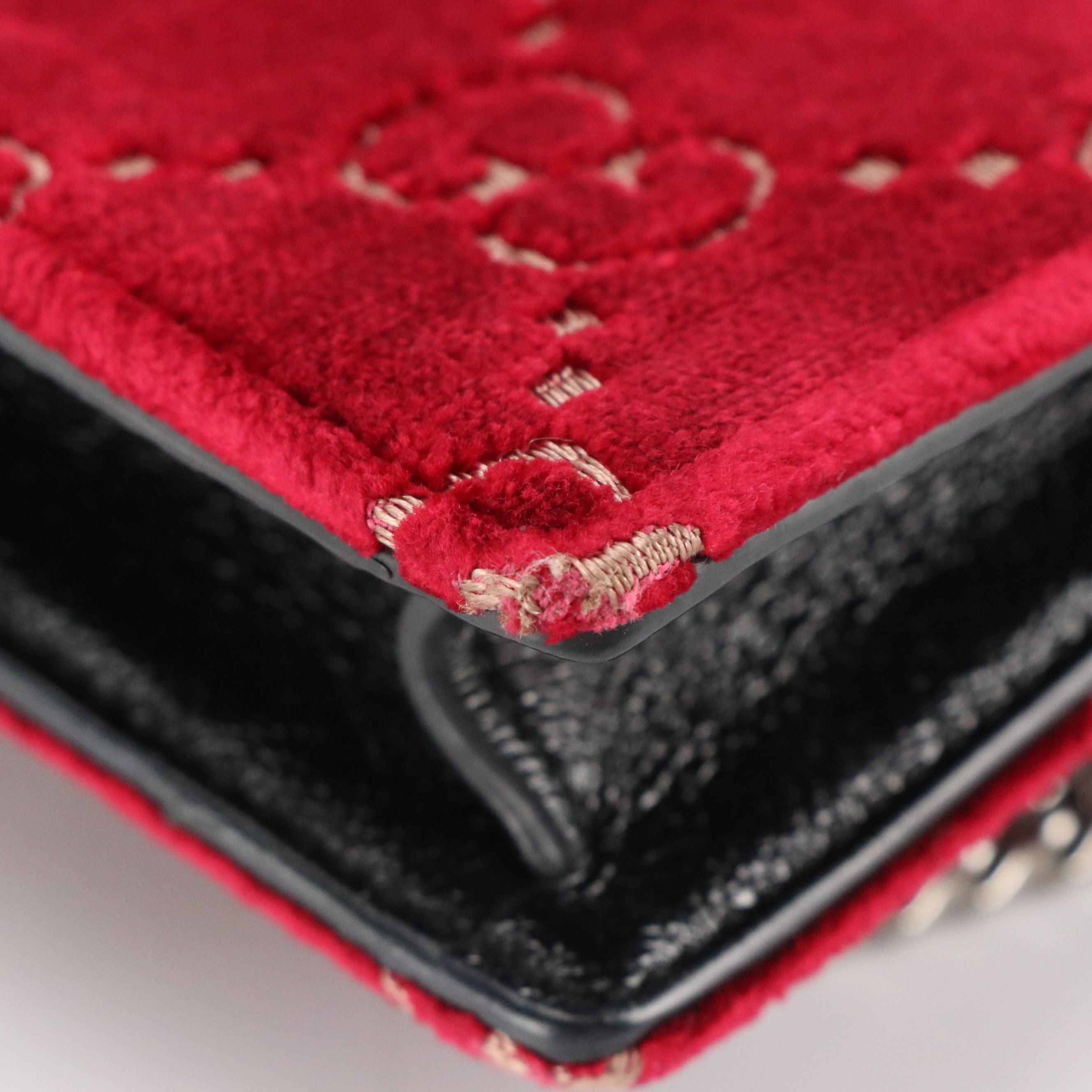 Gucci Crystal Dionysus Mini Bag in Jumbo GG Velvet Jacquard and Leather