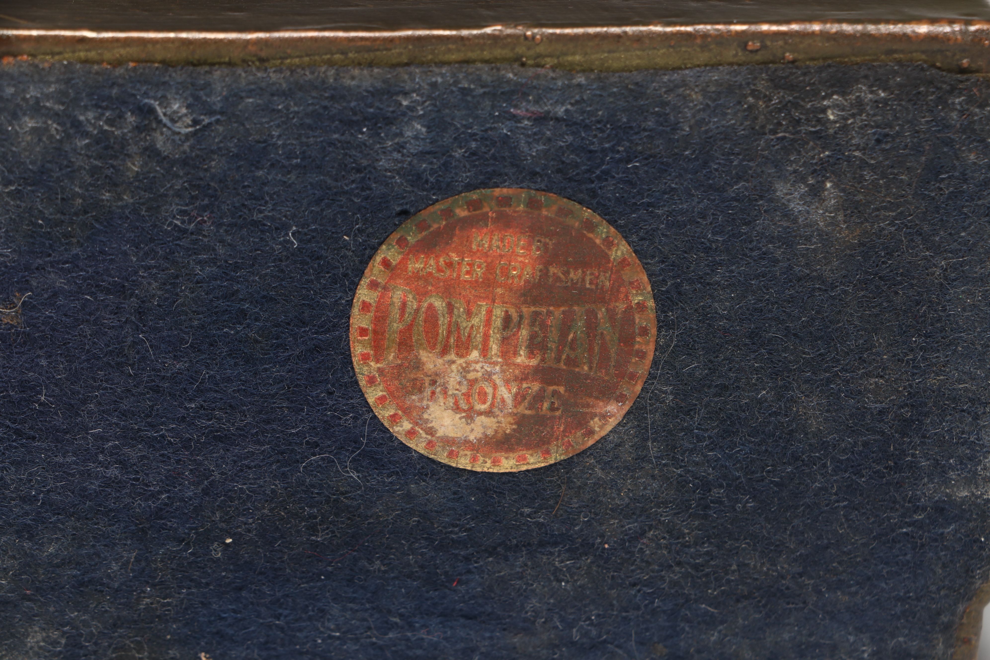 Pompeian Bronze Co. "End of the Trail" Bookends, Early to Mid-20th Century