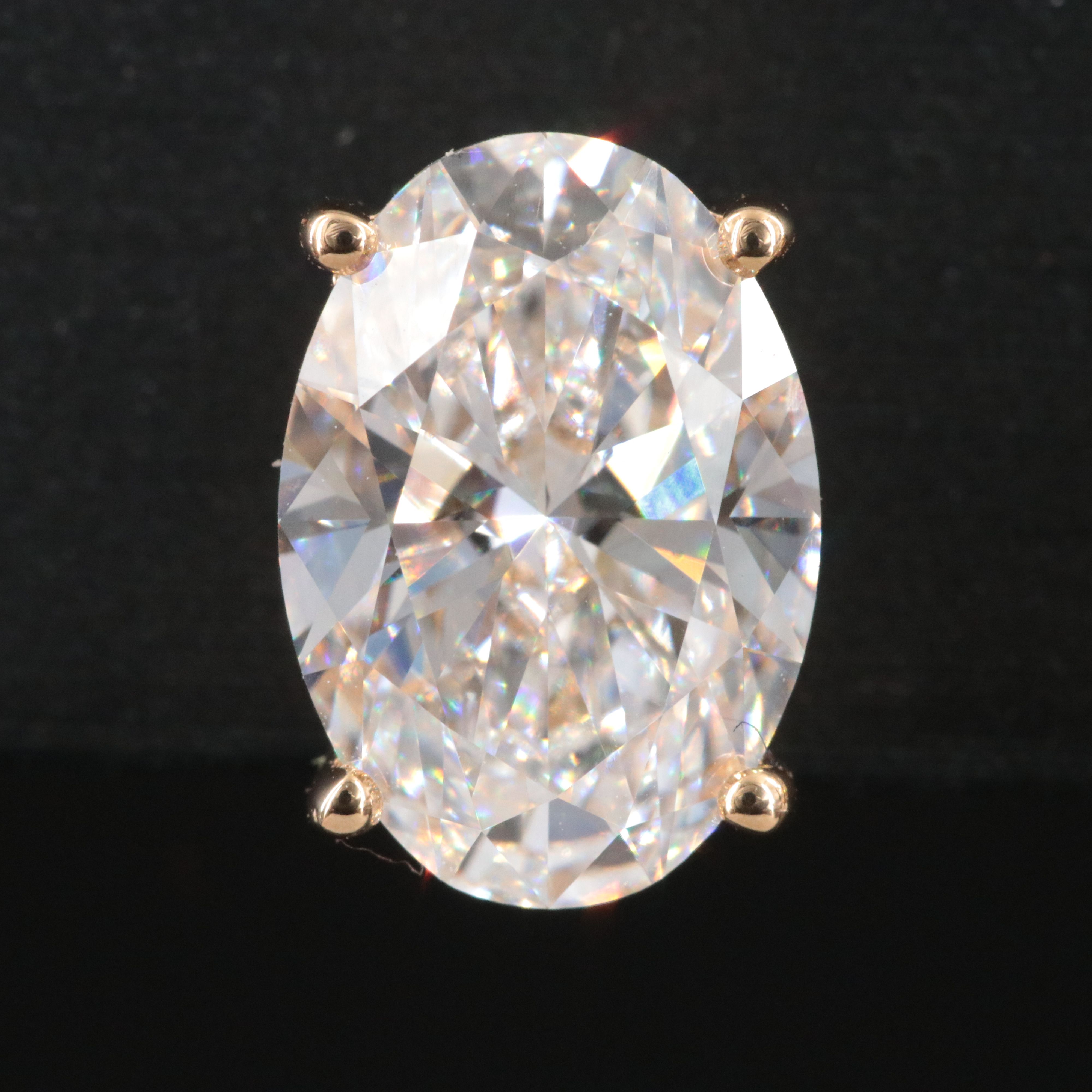 18K 4.14 CTW Lab Grown Diamond Stud Earrings with IGI Reports