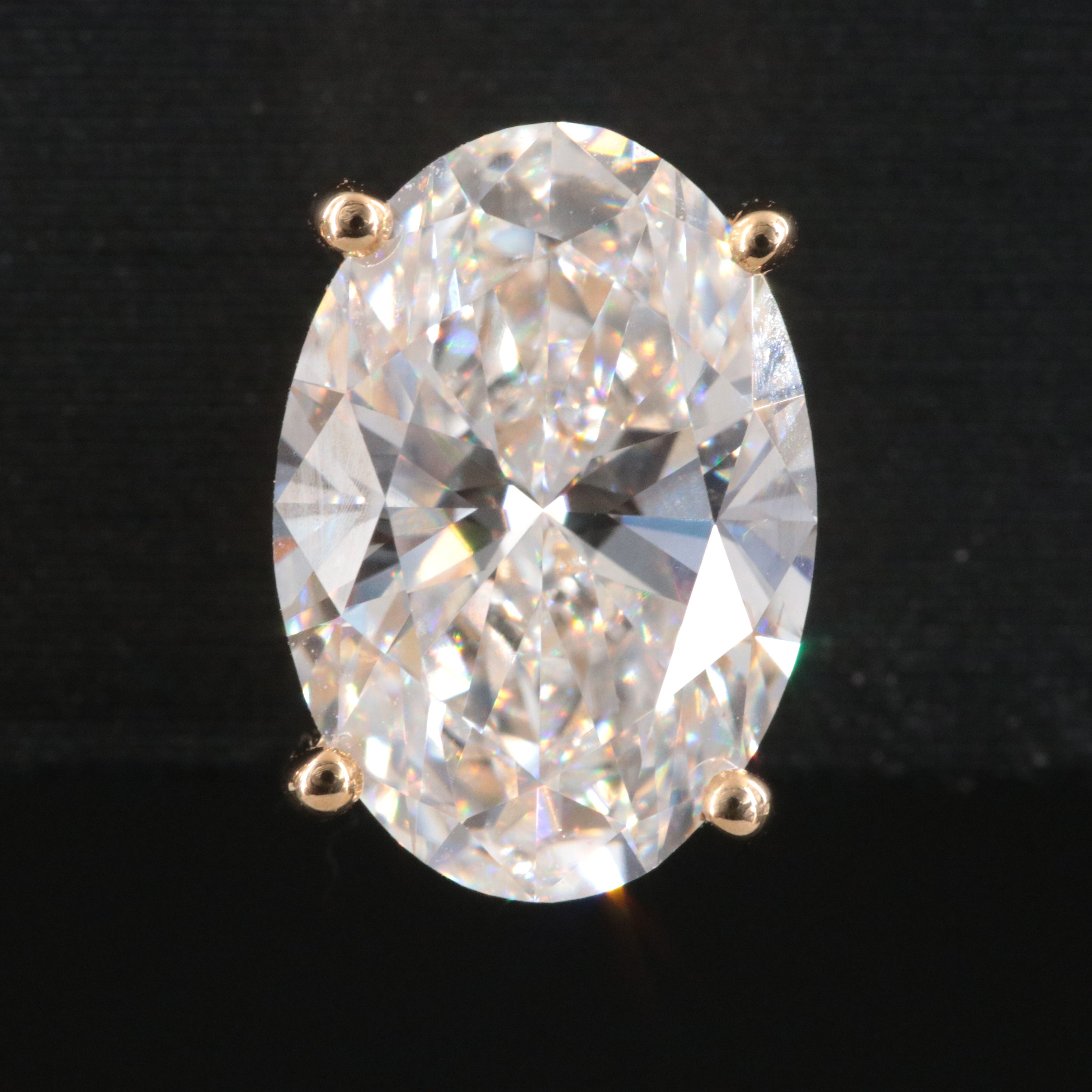 18K 4.14 CTW Lab Grown Diamond Stud Earrings with IGI Reports