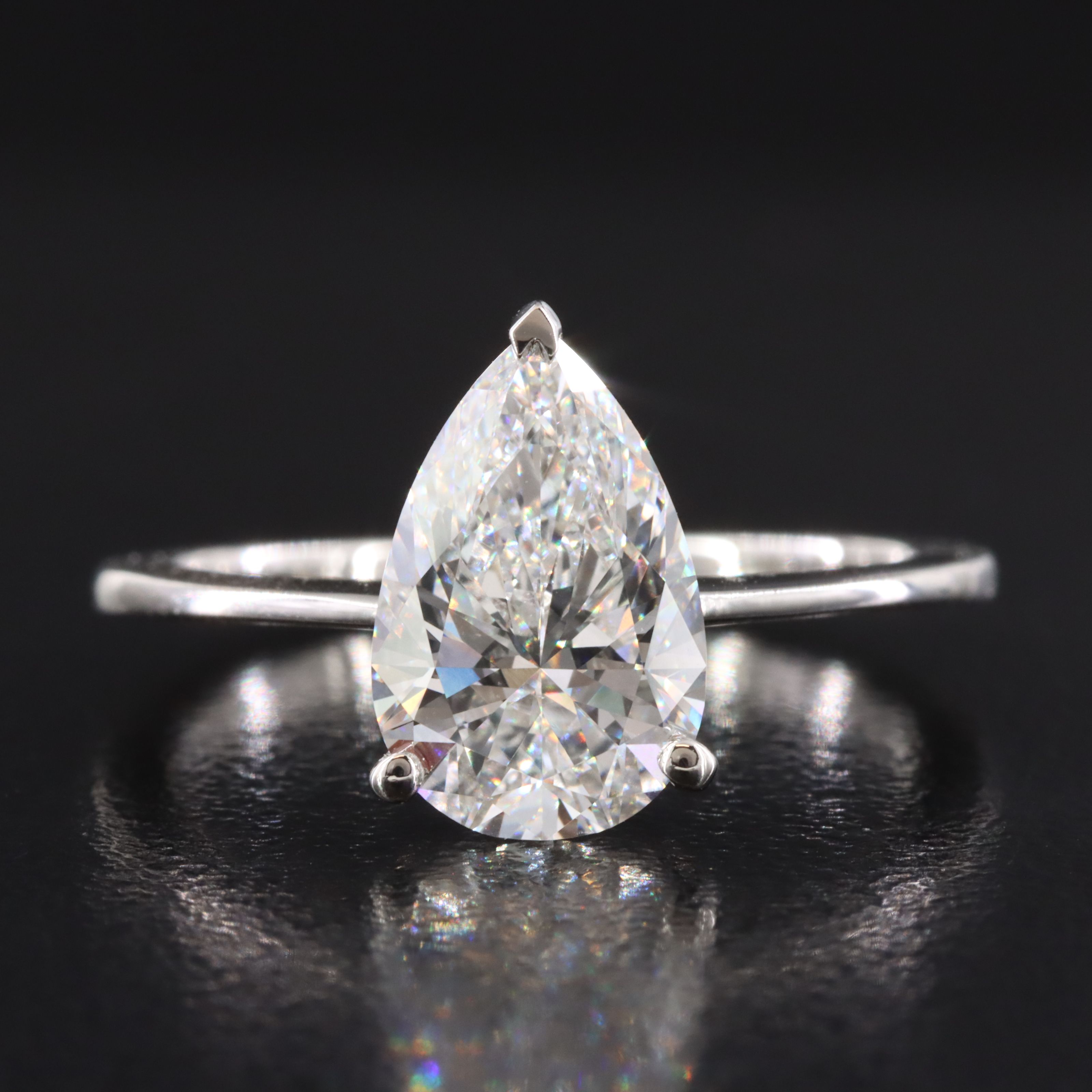 Platinum 1.97 CT Lab Grown Diamond Solitaire Ring with IGI report