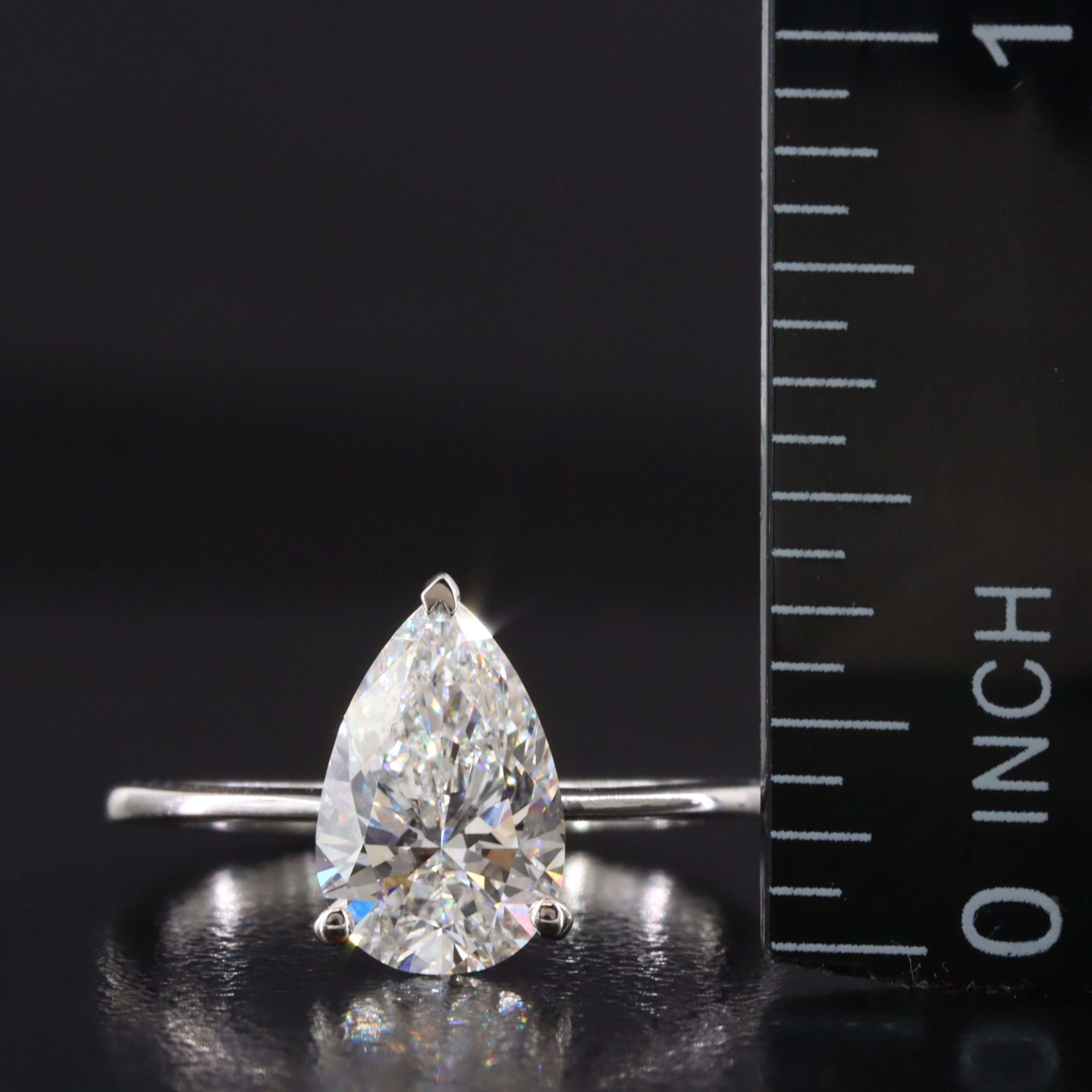 Platinum 1.97 CT Lab Grown Diamond Solitaire Ring with IGI report