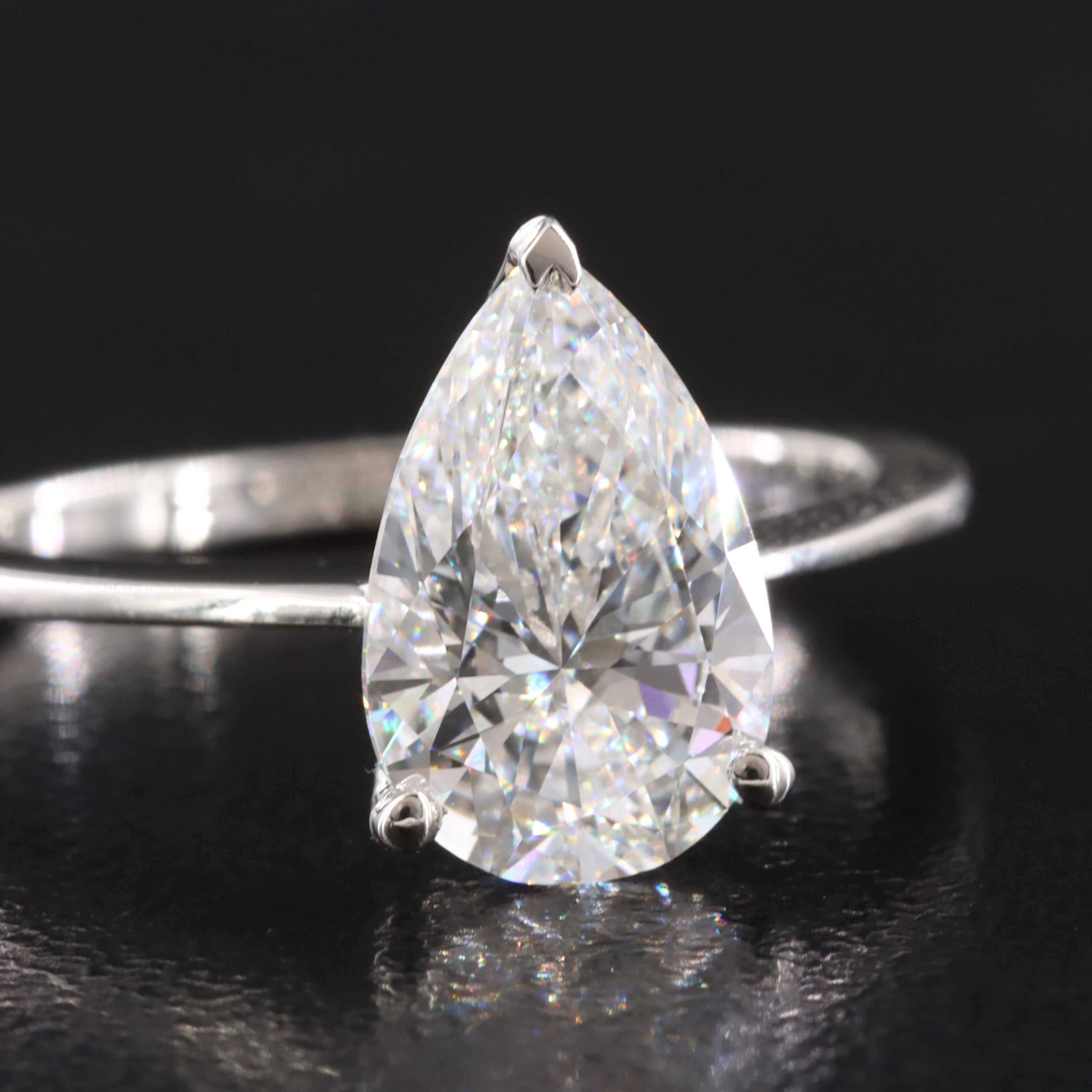 Platinum 1.97 CT Lab Grown Diamond Solitaire Ring with IGI report