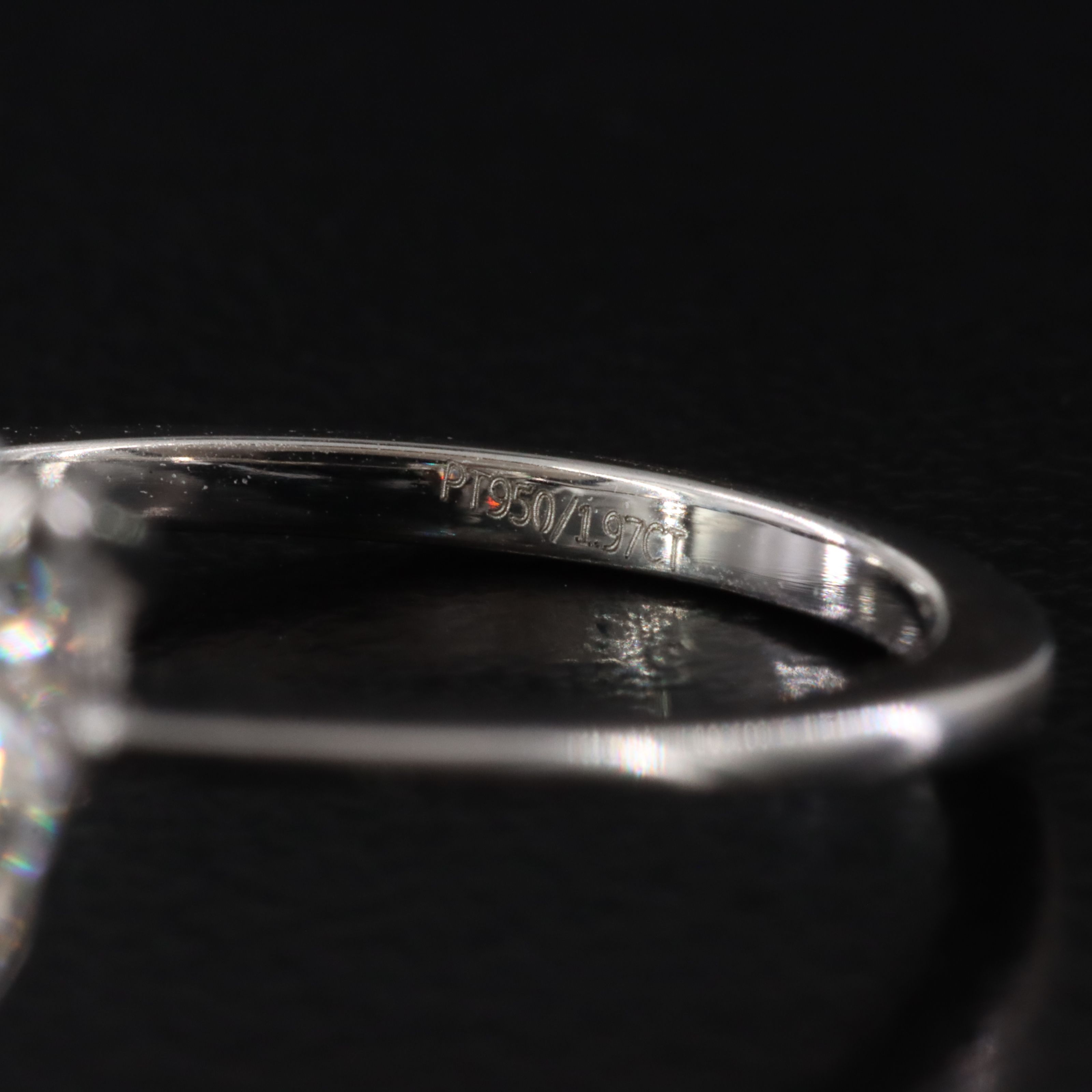 Platinum 1.97 CT Lab Grown Diamond Solitaire Ring with IGI report